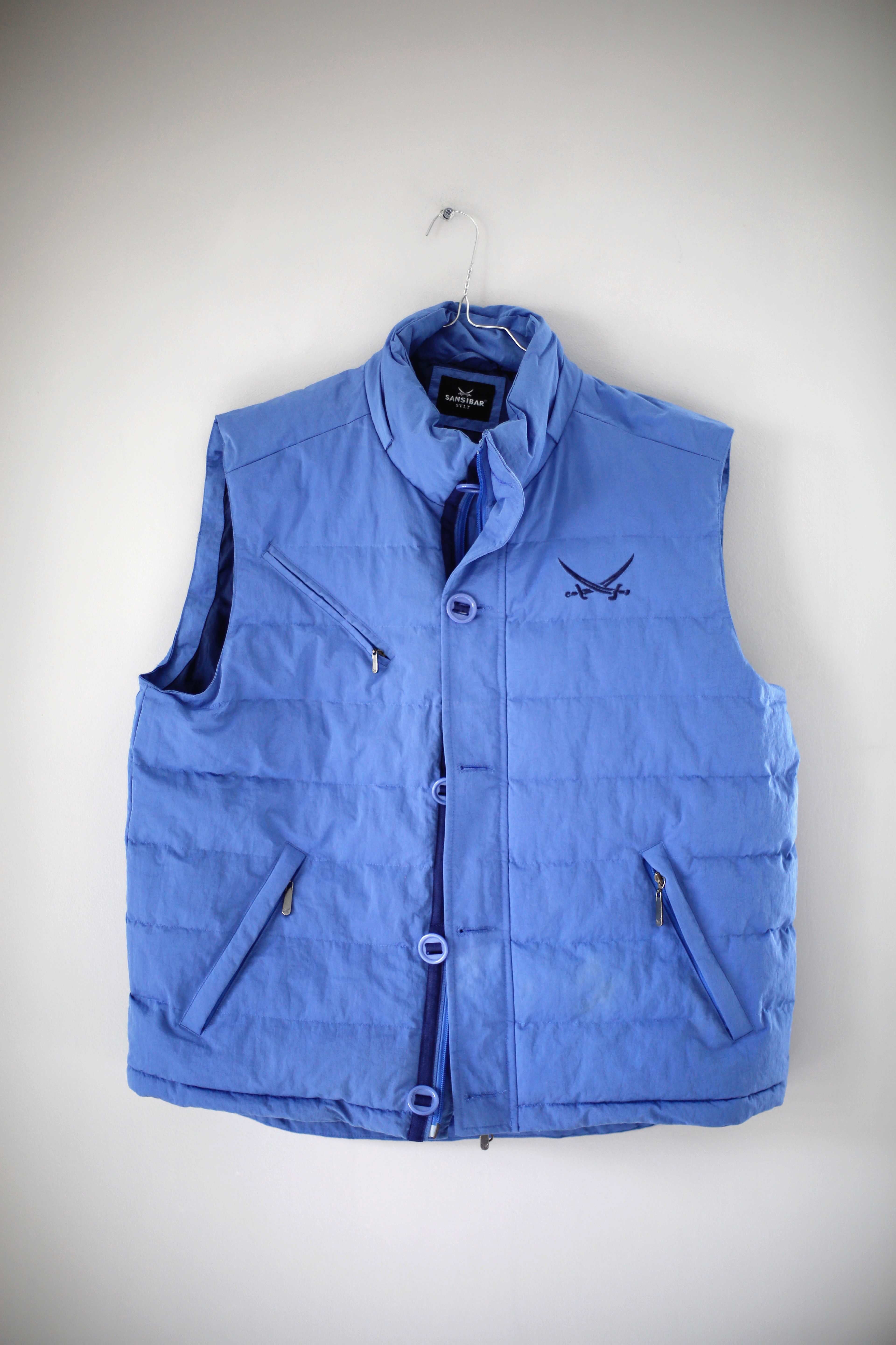 Sansibar Sylt Weste Blau dunkelblau XL Daunenweste Steppweste Marineblau