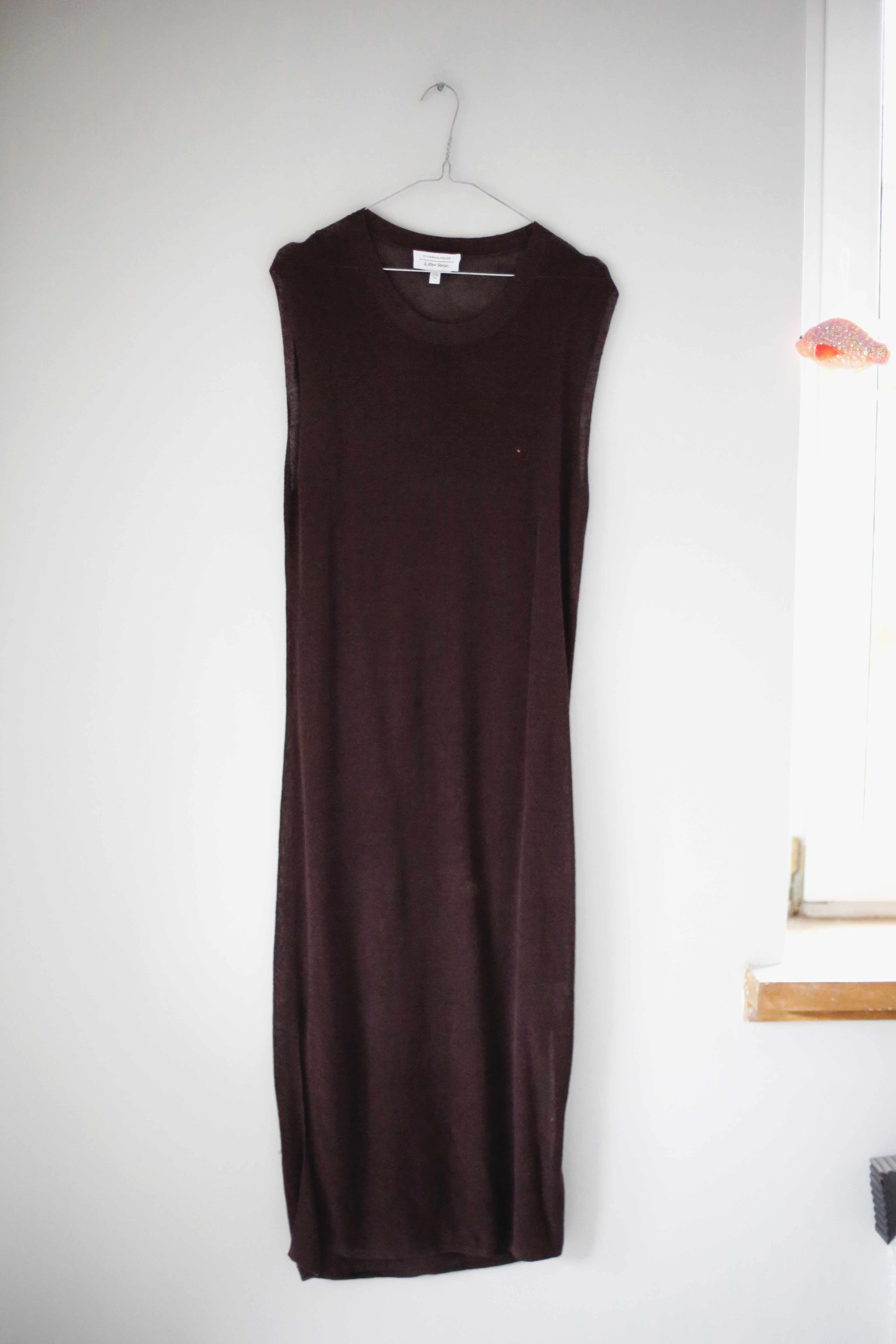 &other stories Kleid Maxikleid rot braun Strickkleid 38 M Shirt gestrickt Midi Midikleid