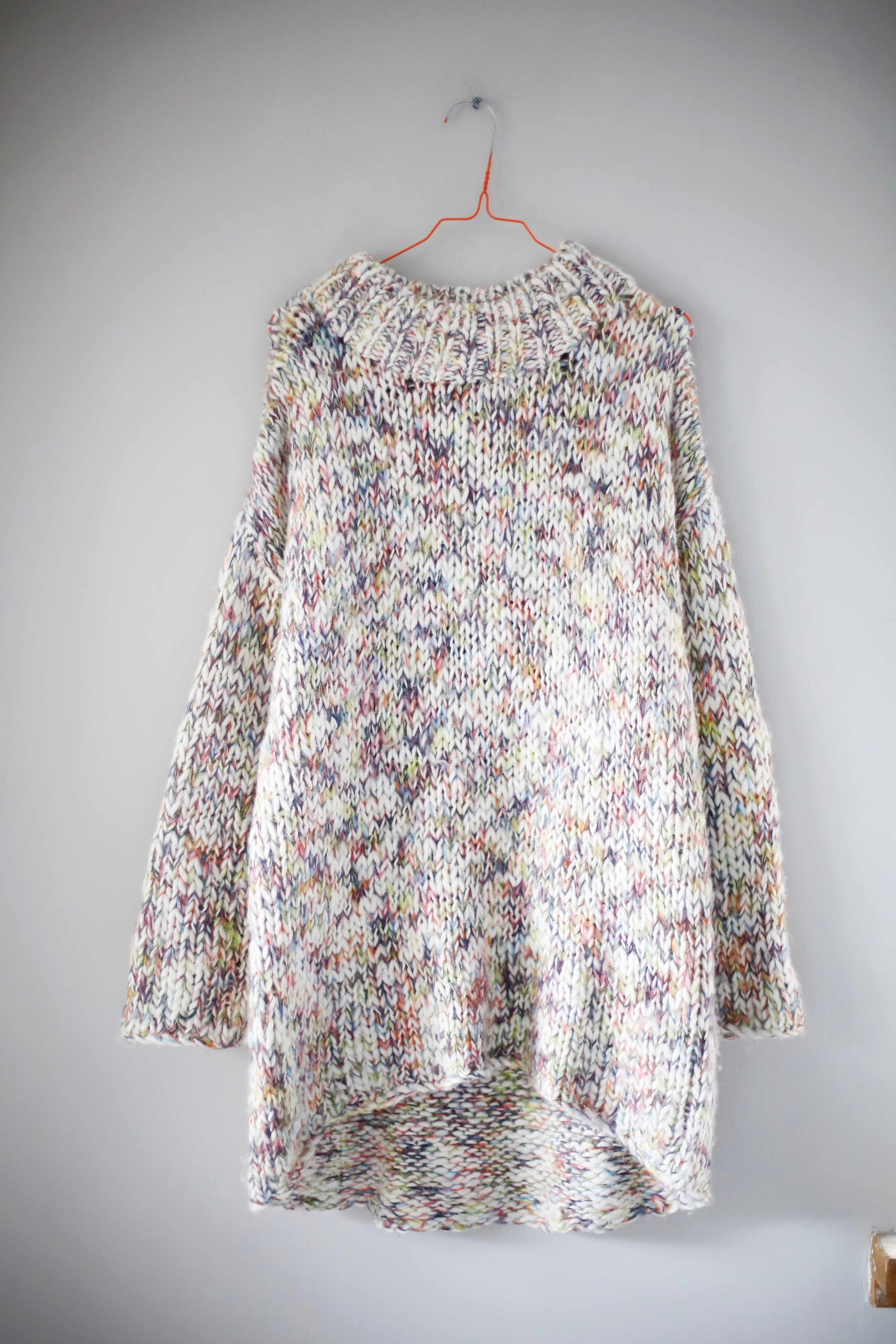 H&M Pulloer grob gestrickt bunt L Strickpullover Wolle Wollpullover