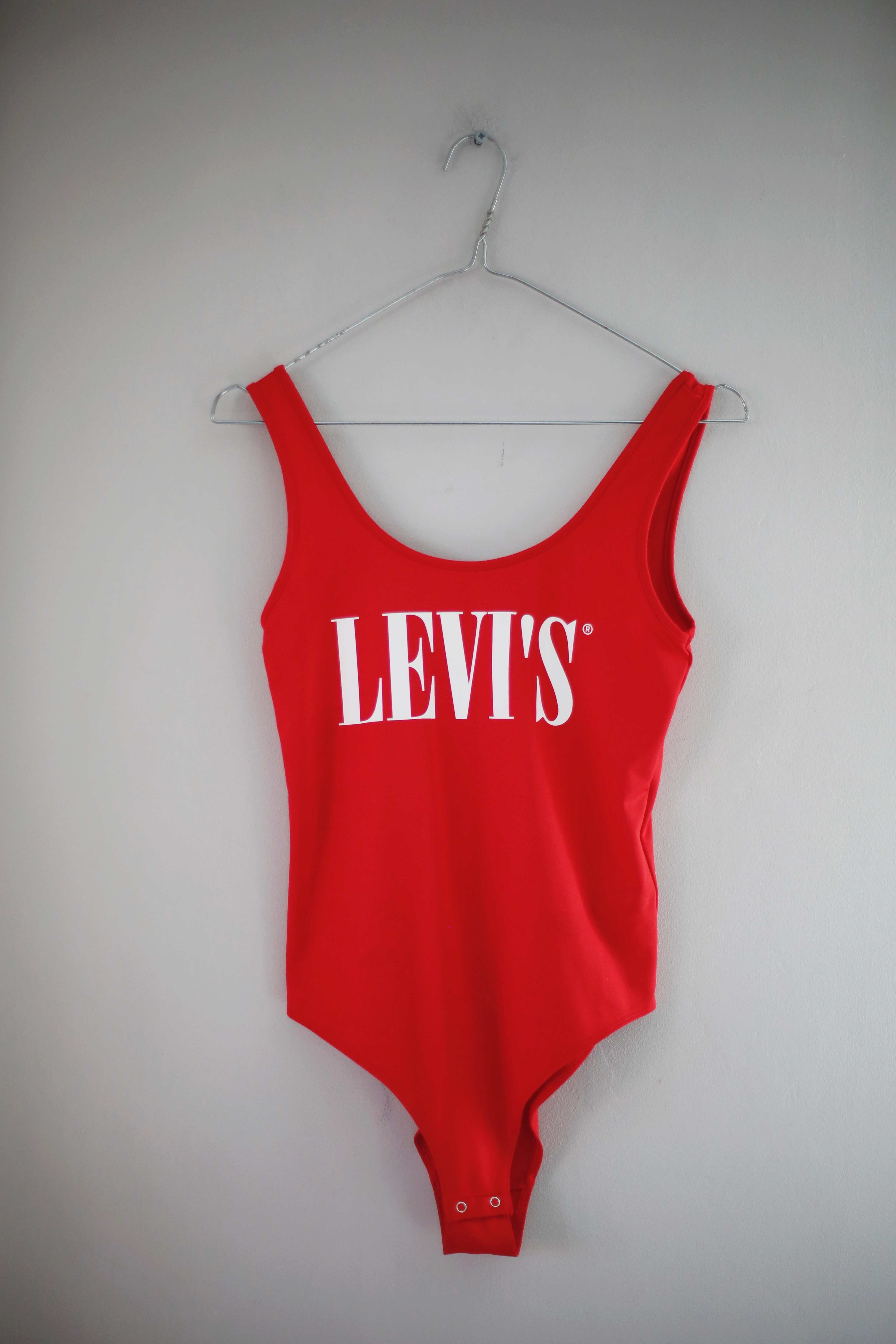 Levis Einteiler Anzug Rot Body XS 38 M Top Shirt