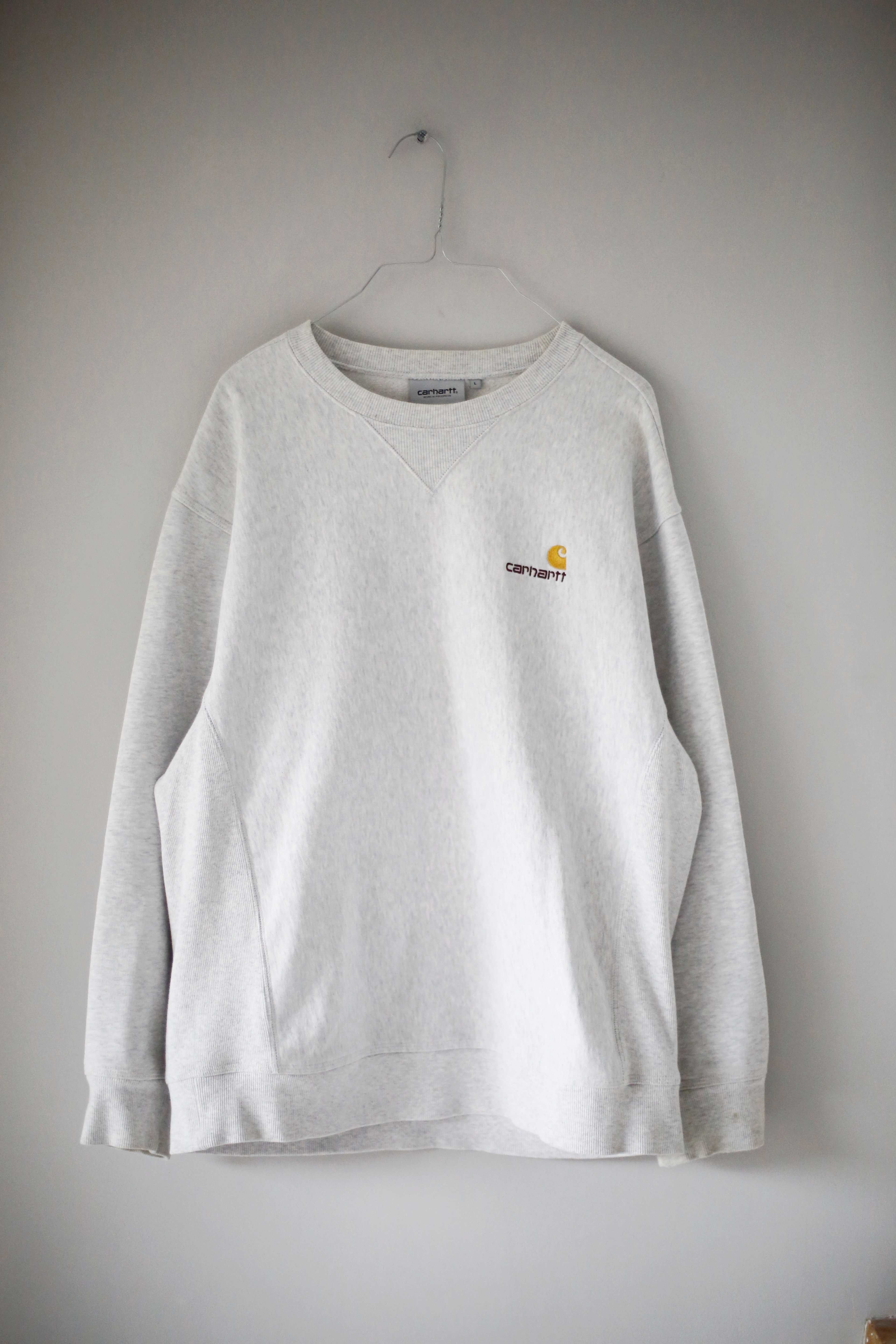 Carhartt Sweater Pullover Grau Hoodie L American Script Sweat