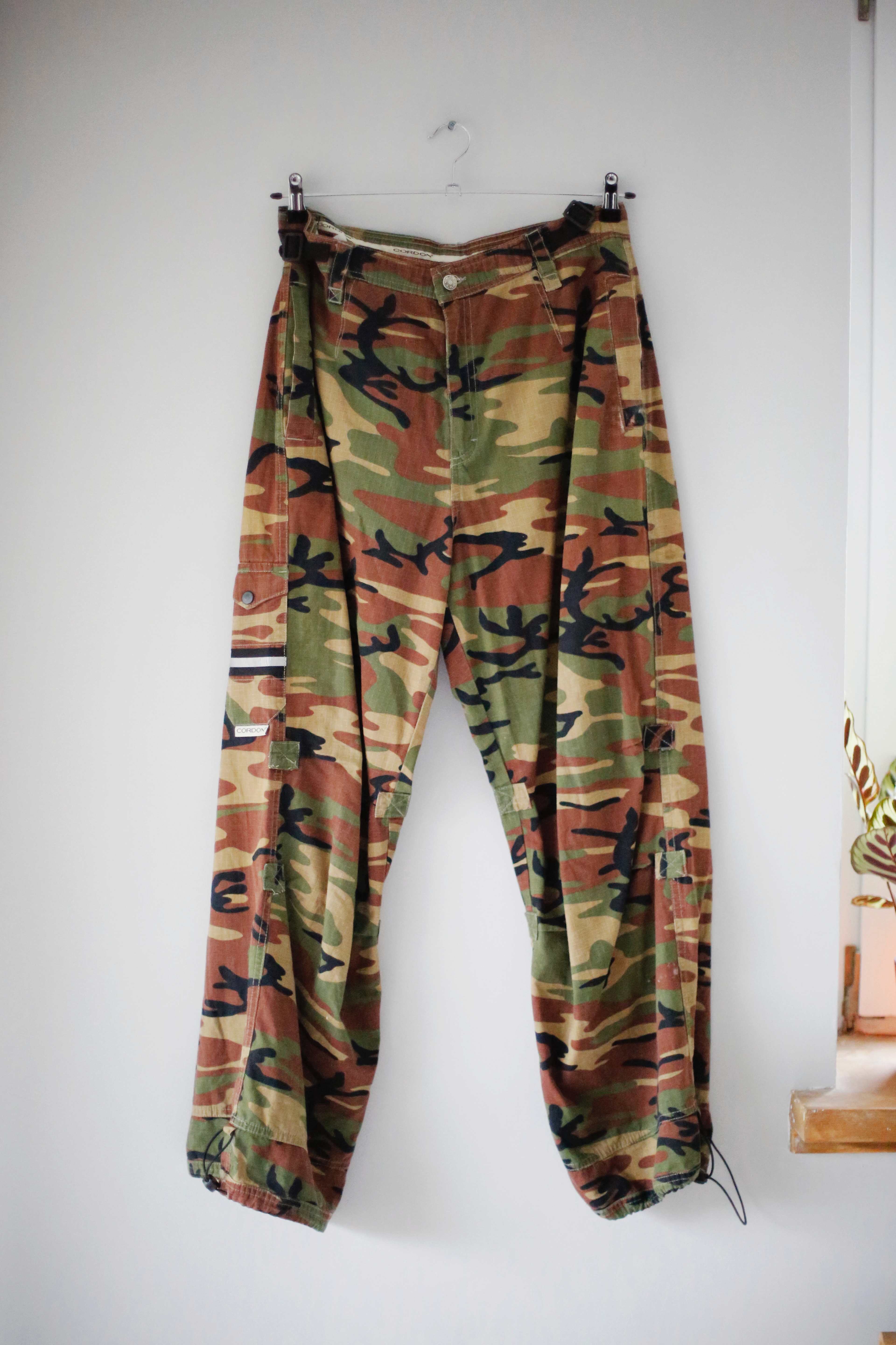 Camouflage Trackpants Hose Cargohose Cordon 38 M Cargo Braun Khaki military