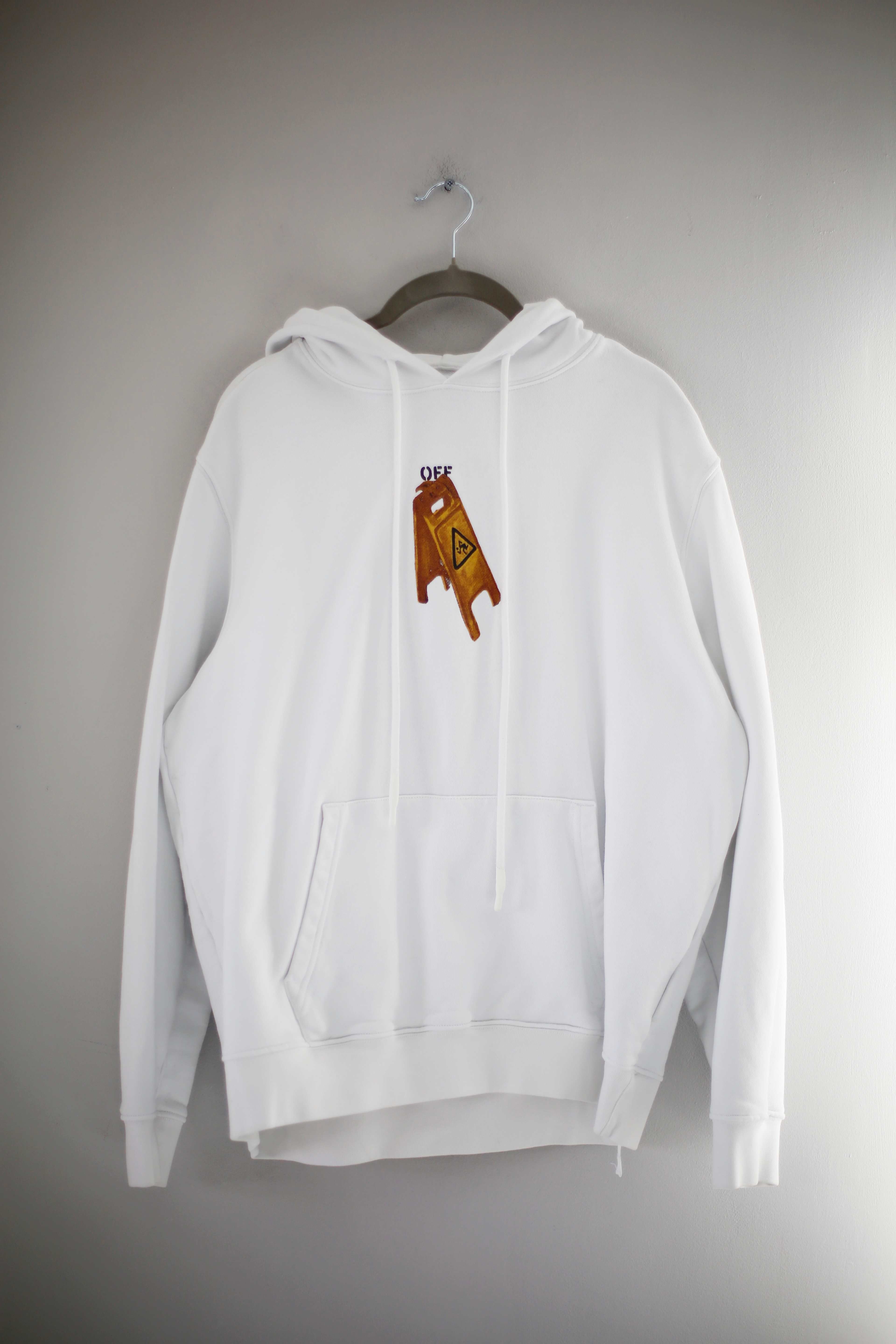 Off White Hoodie Pullover Sweater Kapuzenpullover Weiß weiss M