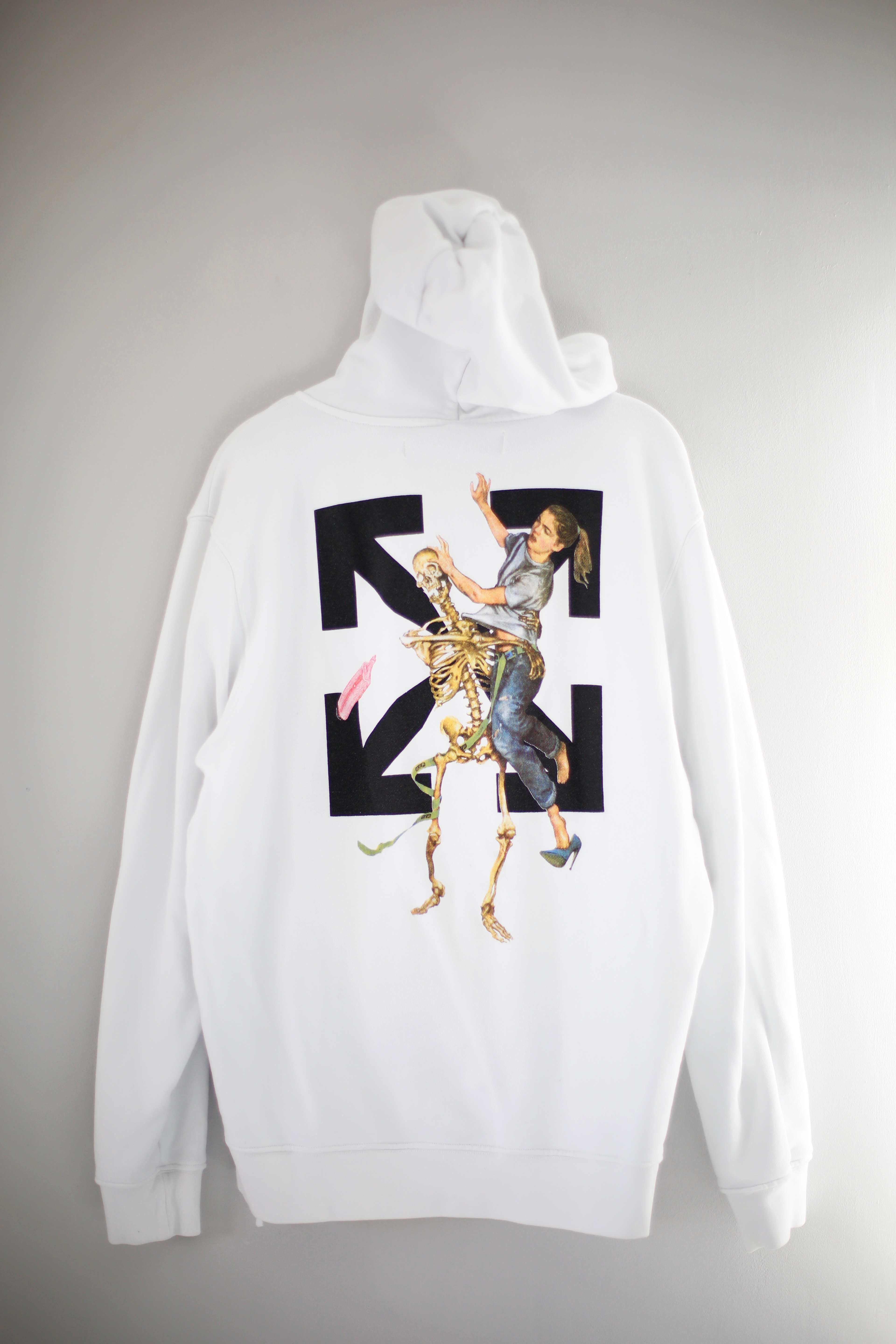 Off White Hoodie Pullover Sweater Kapuzenpullover Weiß weiss M