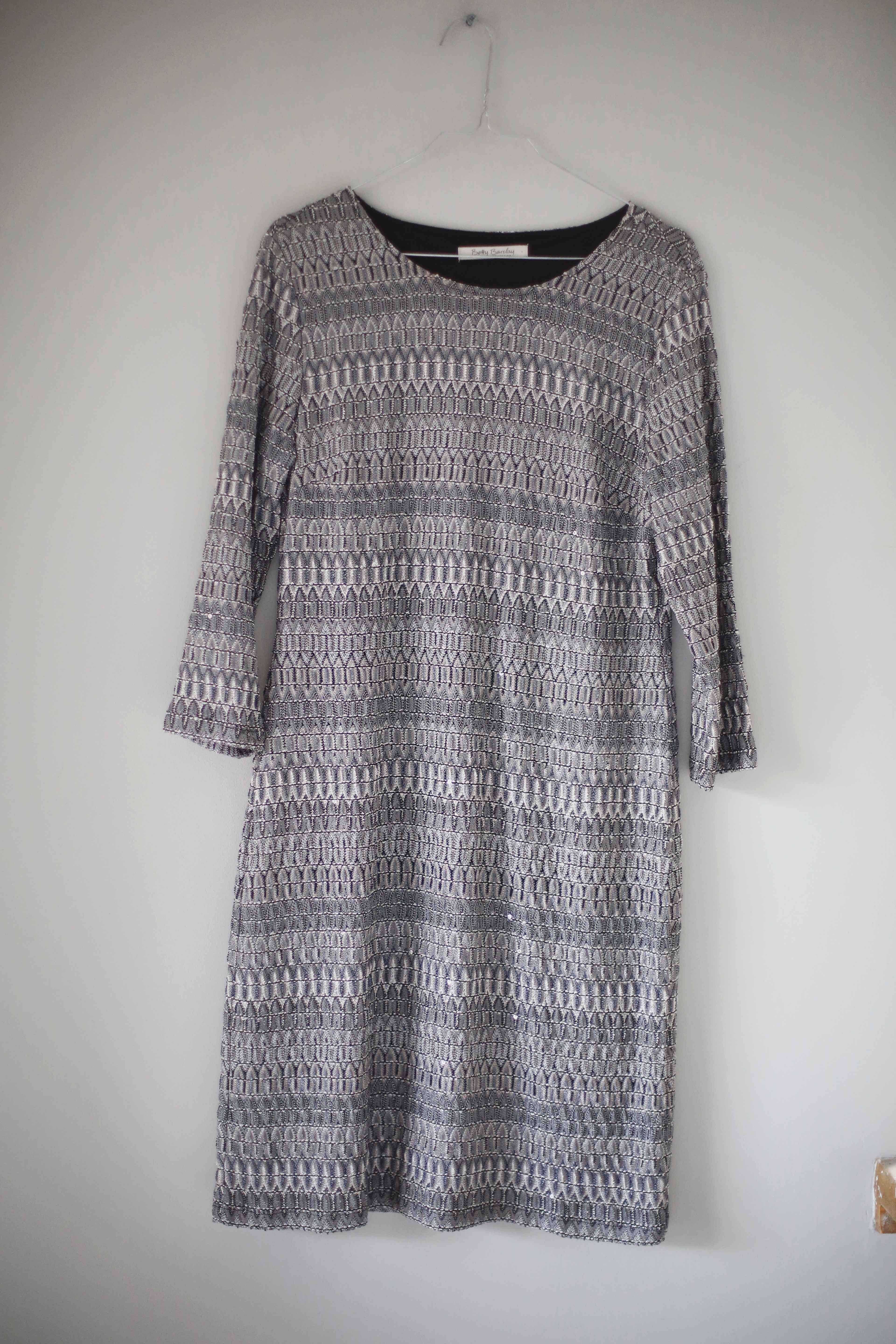 Betty Barcley Kleid blau Midi Midikleid 38 M basic Sommerkleid