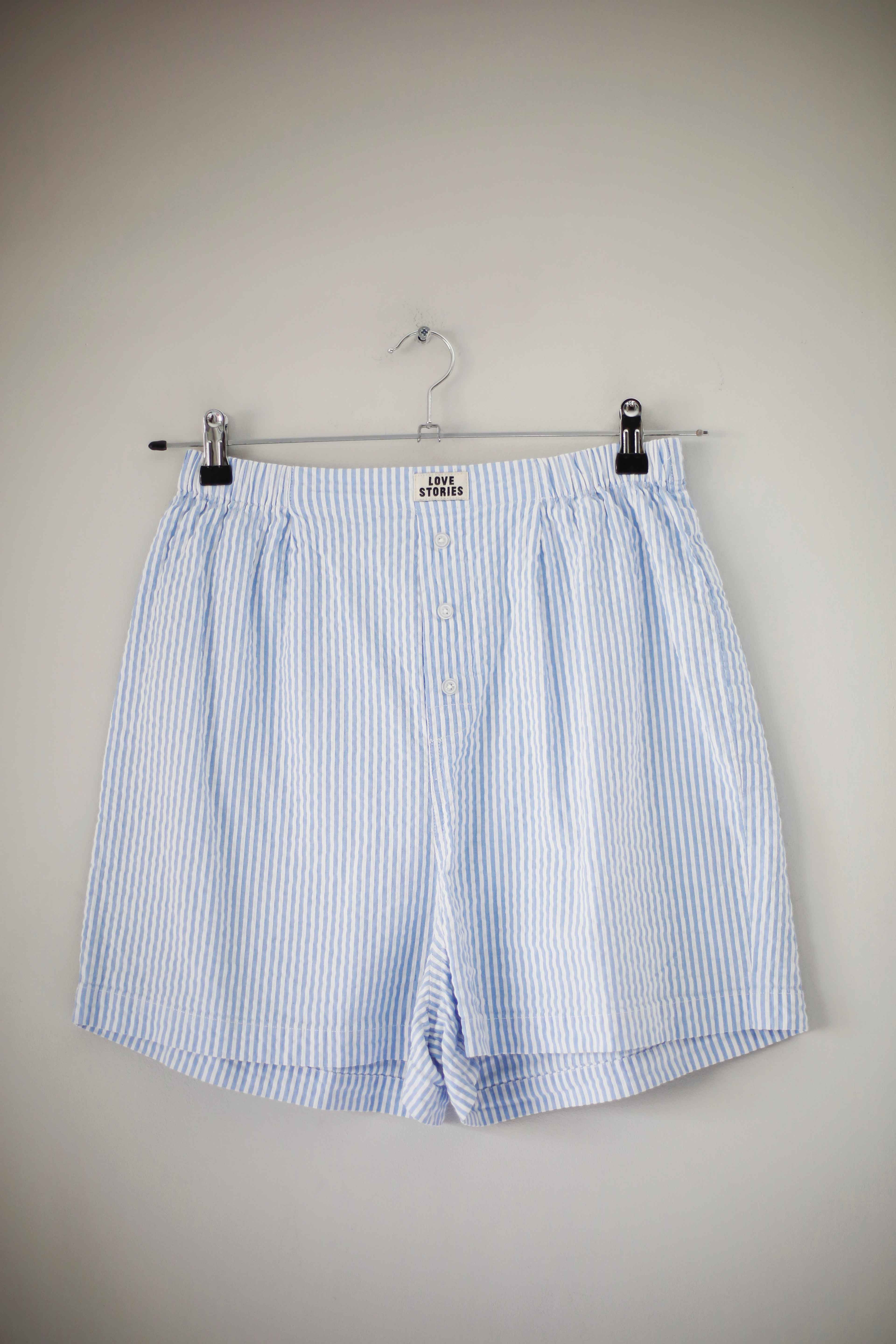 Love Stories Shirts blau weiß gestreift Hellblau 40 L Boxershorts