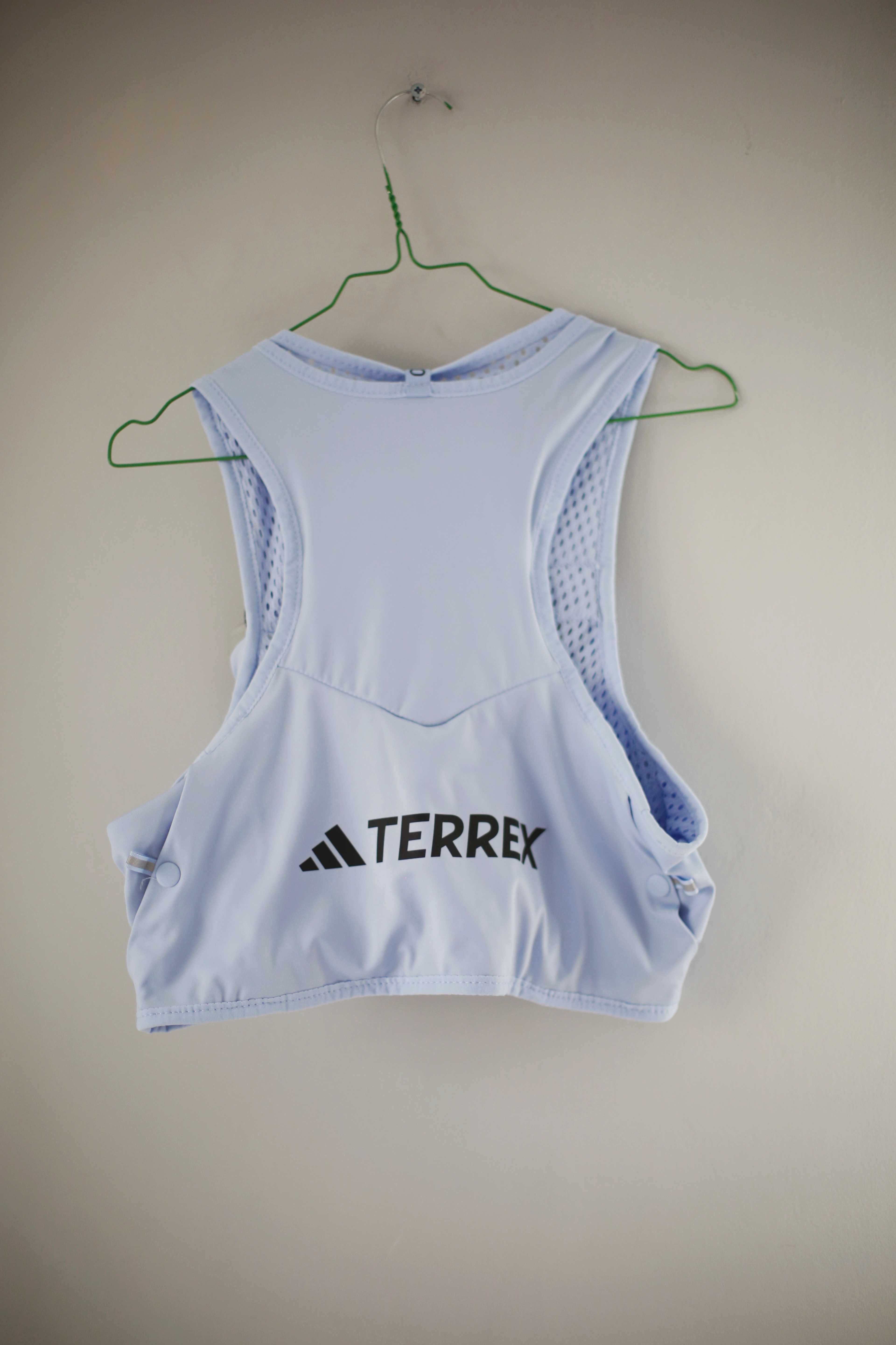 Adidas Terrex Weste Neu Trailrunning Hellblau M L Trinkflasche Laufweste