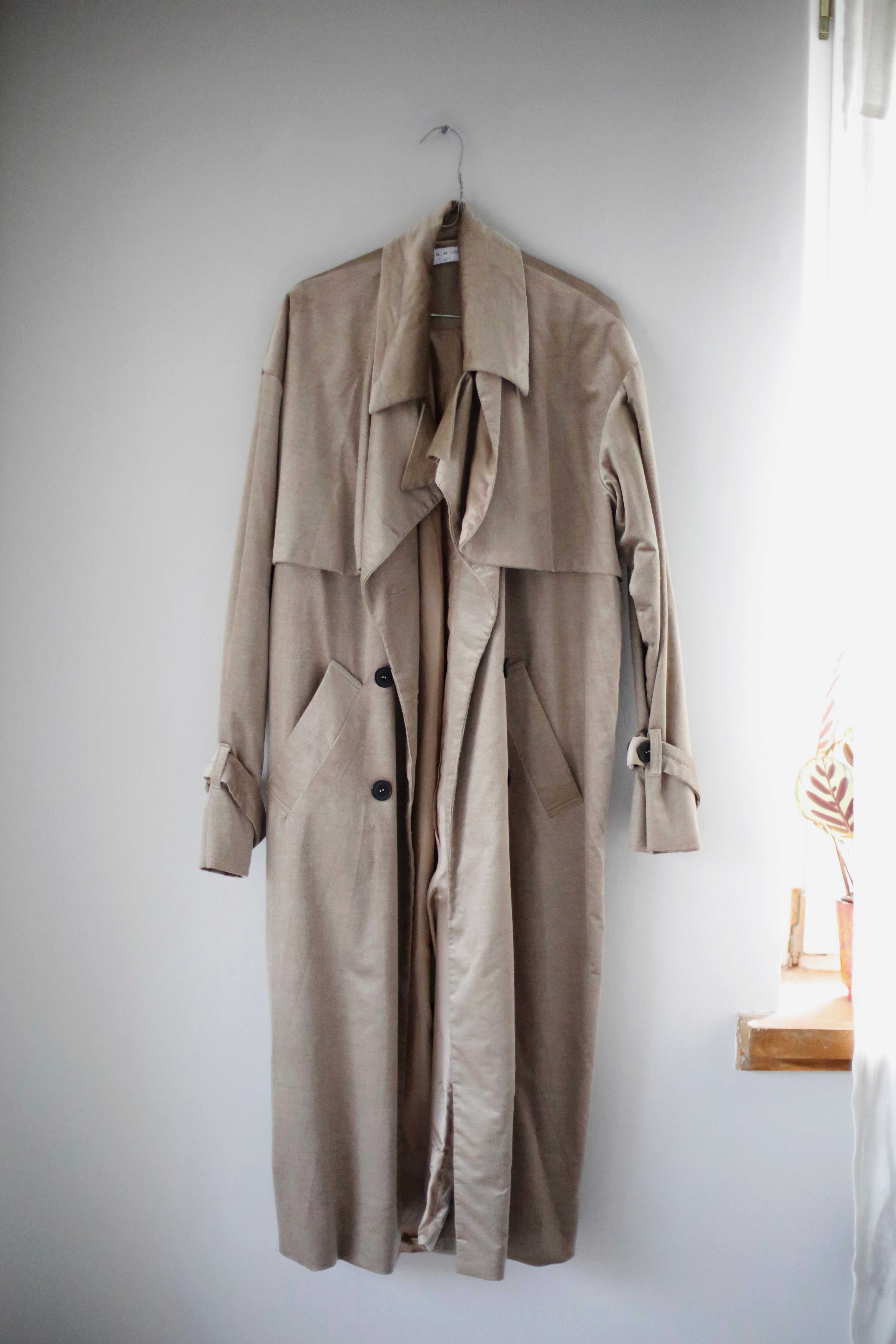 Jan 'n June Mantel Trenchcoat braun Samt 38 M Jacke 36 S