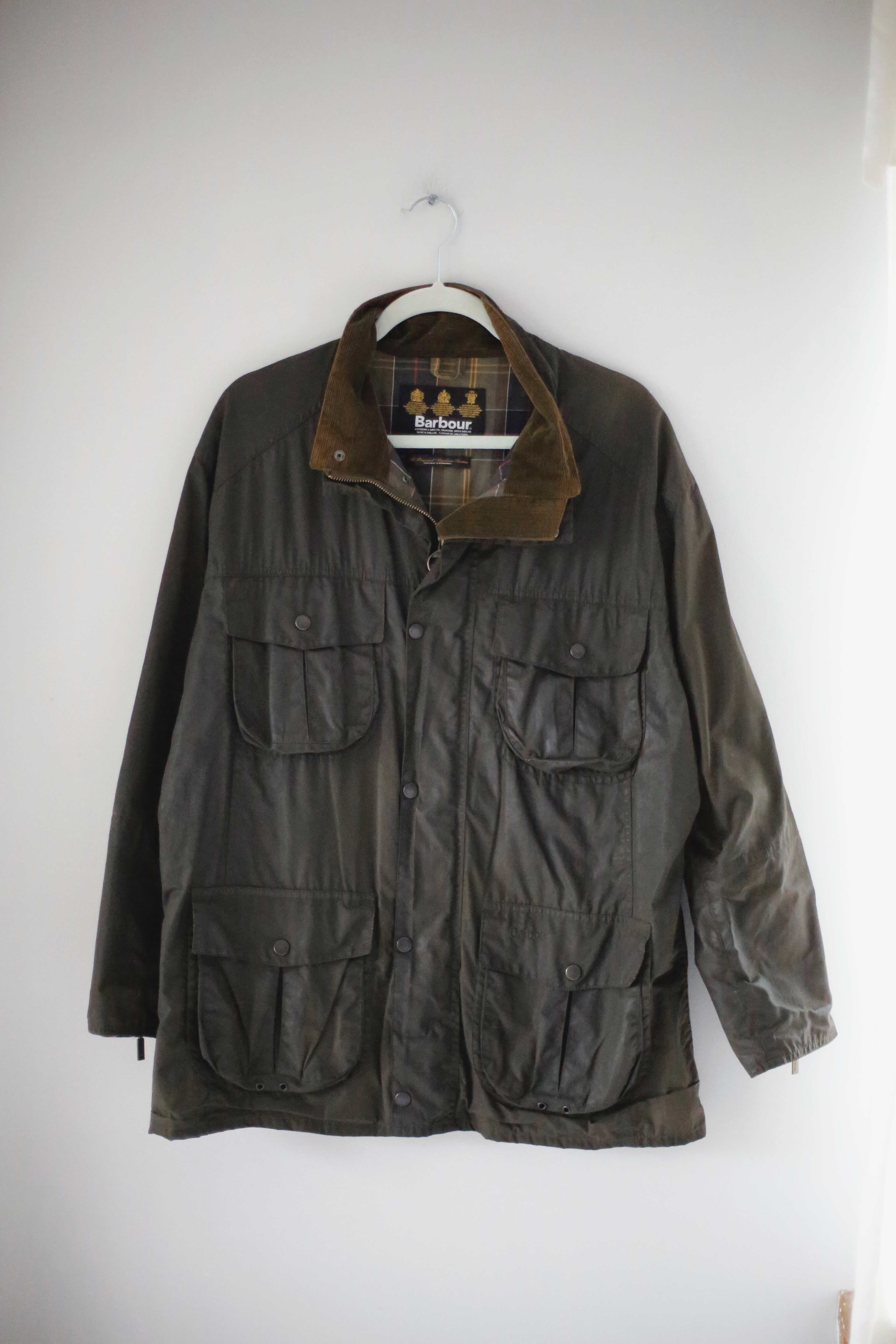 Barbour Jacke Wachsjacke Grün Dunkelgrün XL Regenjacke 40 L