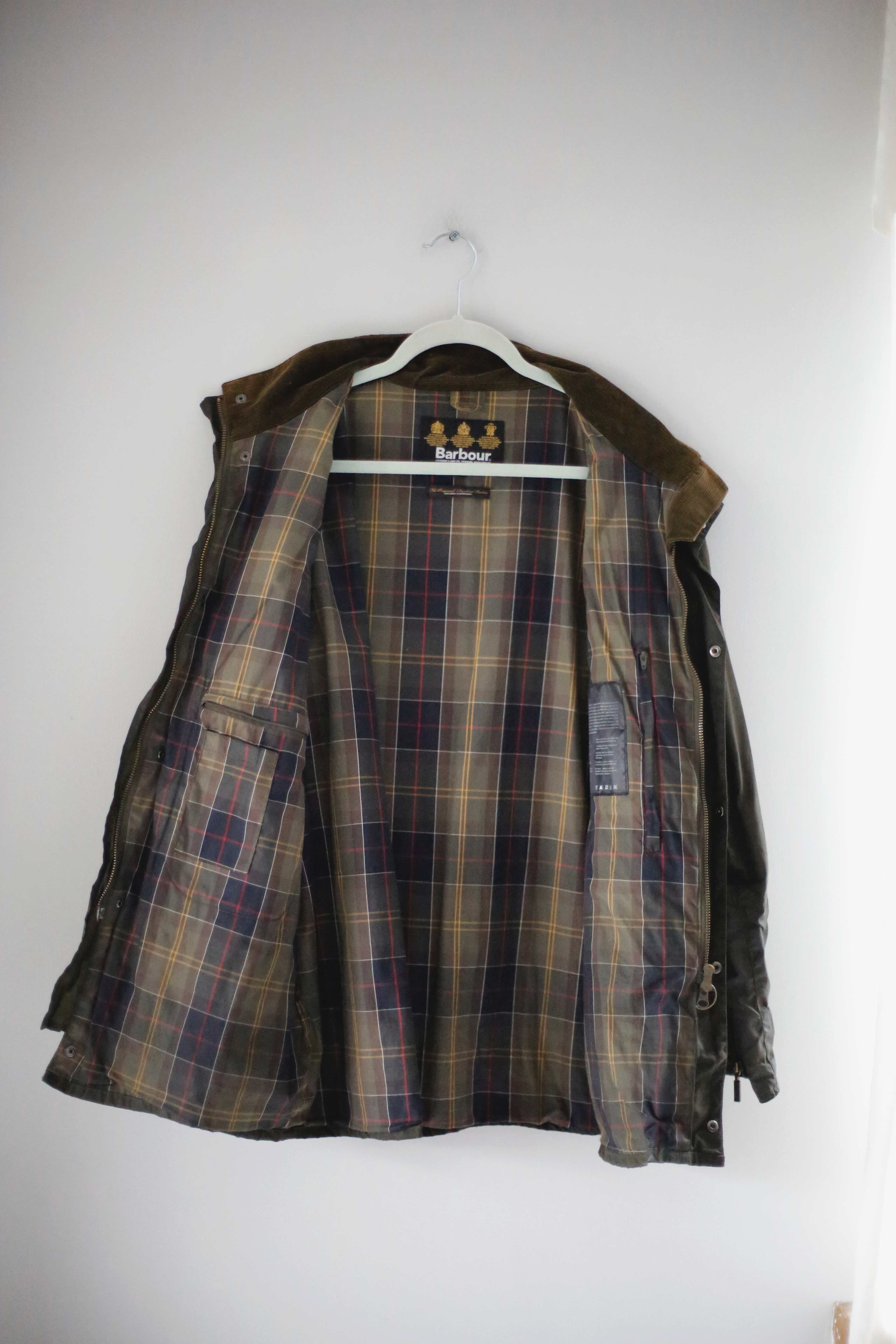 Barbour Jacke Wachsjacke Grün Dunkelgrün XL Regenjacke 40 L