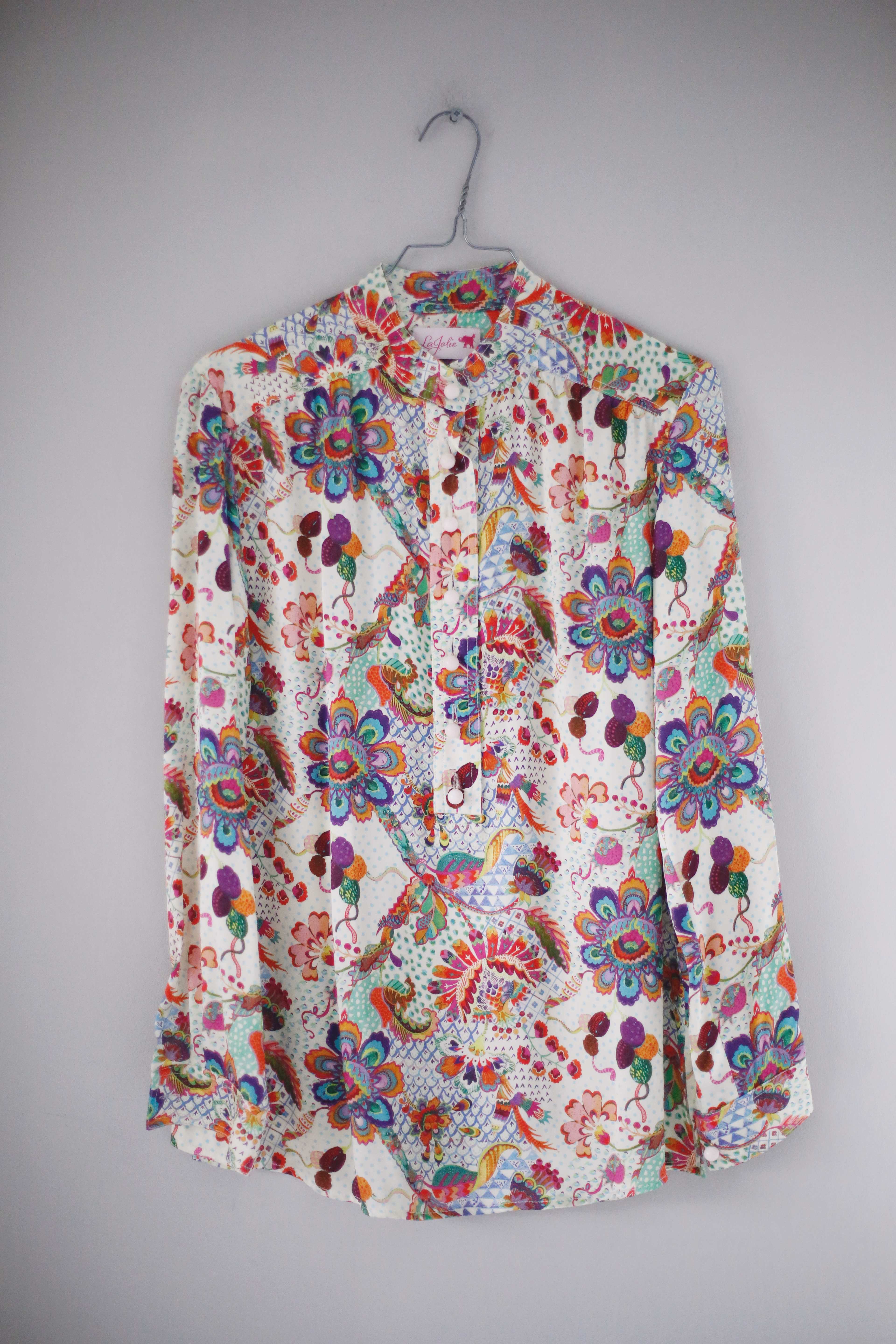 La Jolie Bluse neu Paisley 36 S Muster Langarm Hemd gemustert