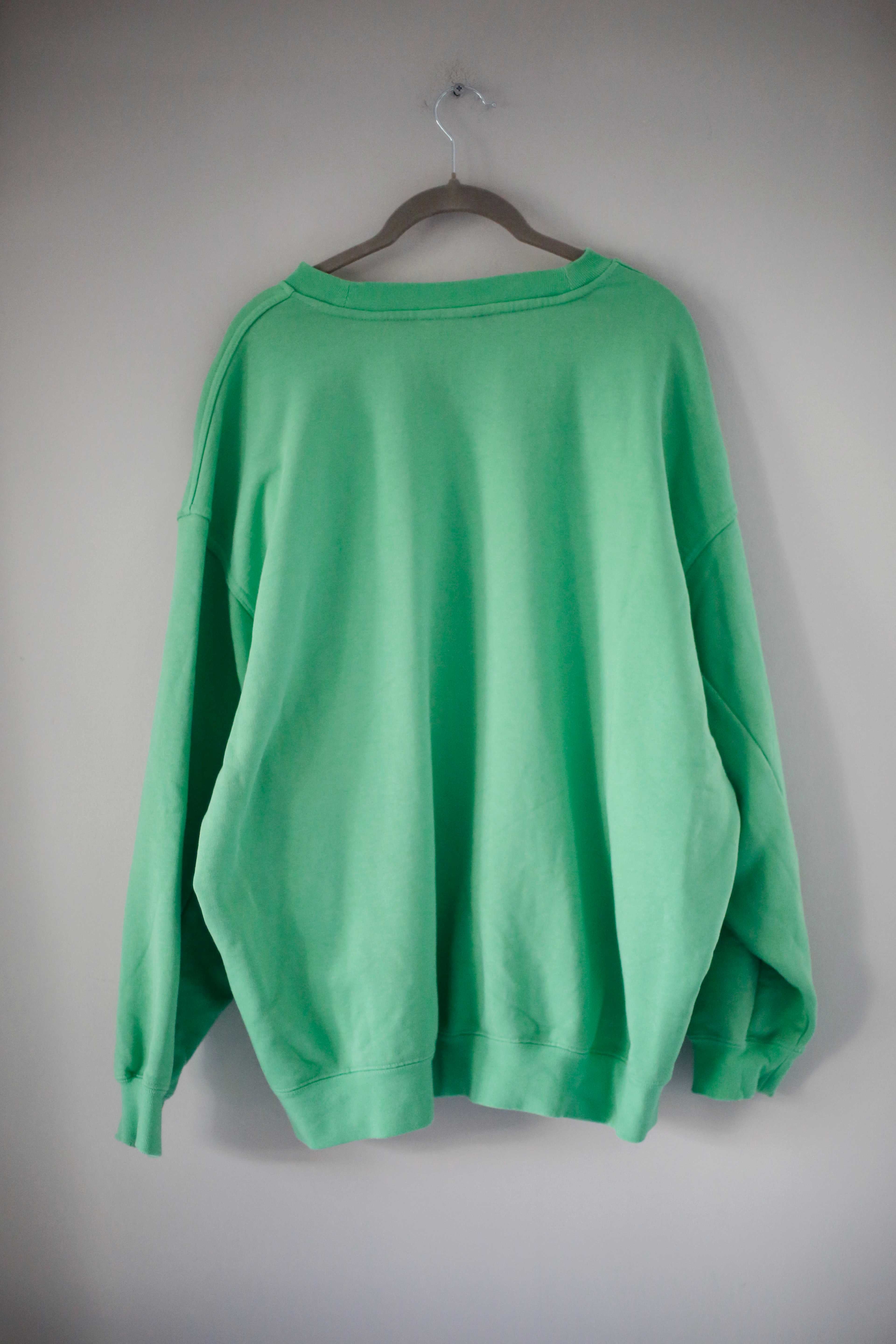 Adidas Pullover Grün 36 S basic Langarm uni boxy oversized Apfelgrün