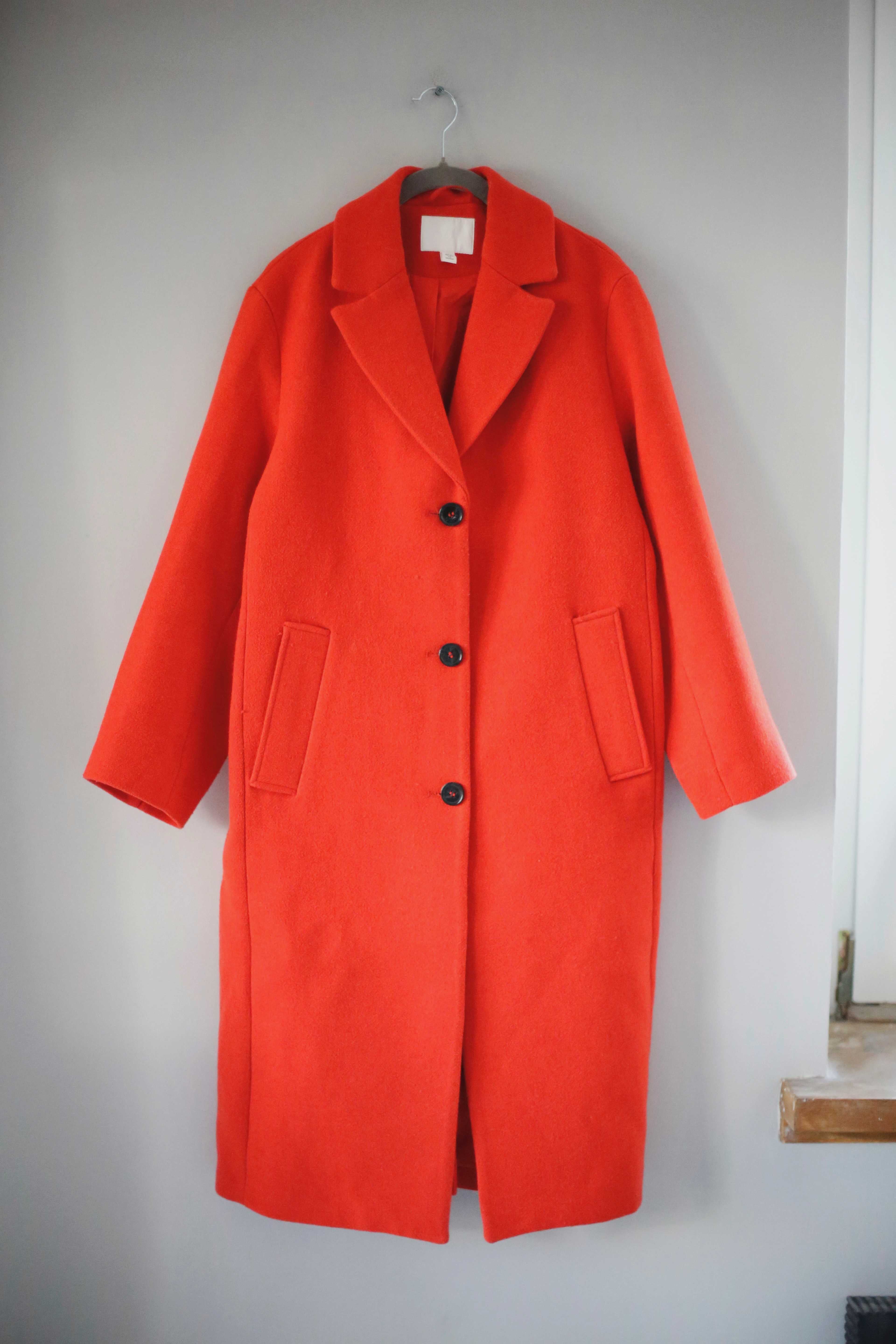 H&M Mantel rot basic einfarbig XS Staubmantel Herbstmantel