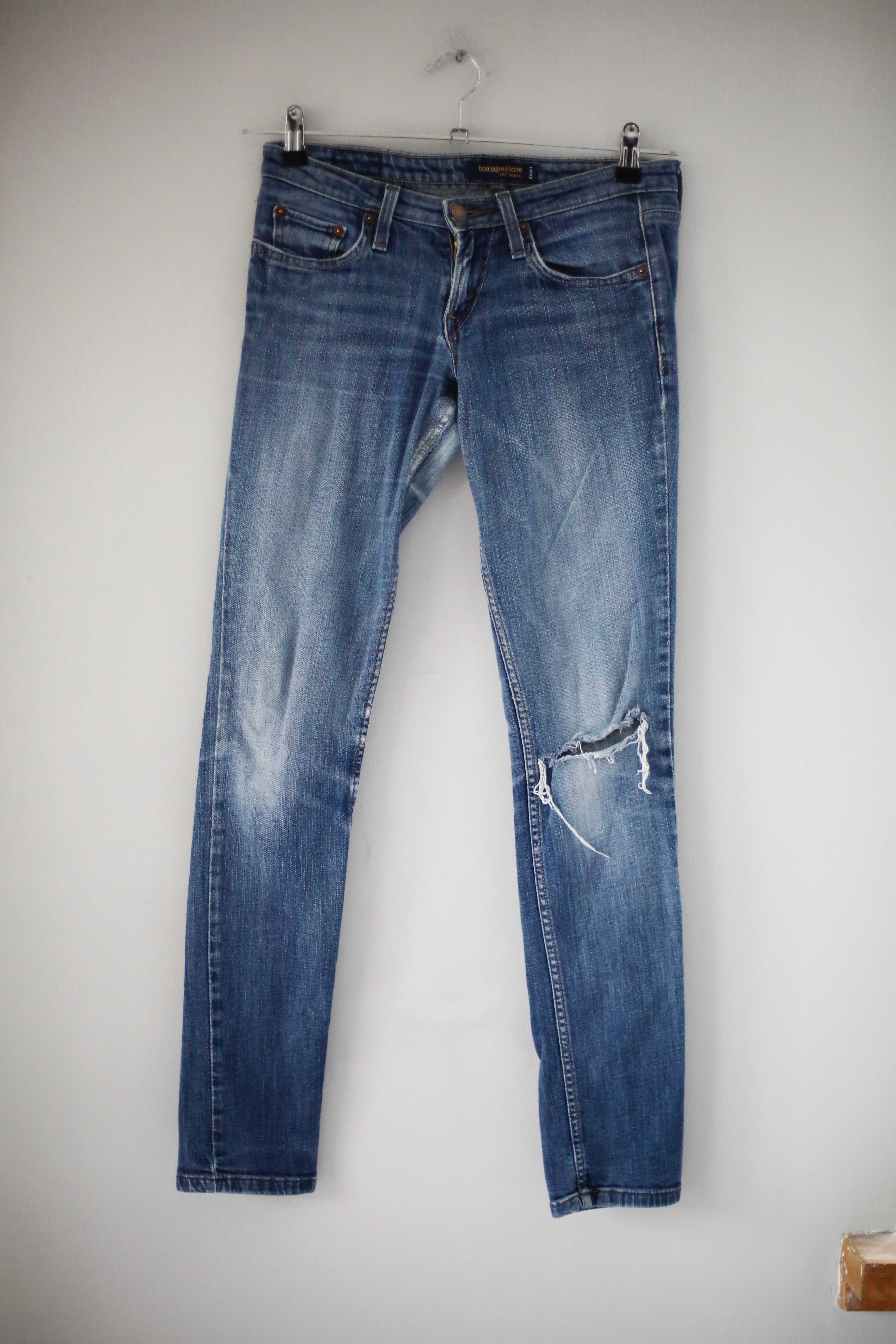 Levis Jeans too superlow skinny blau eng 524 ripped Denim washed