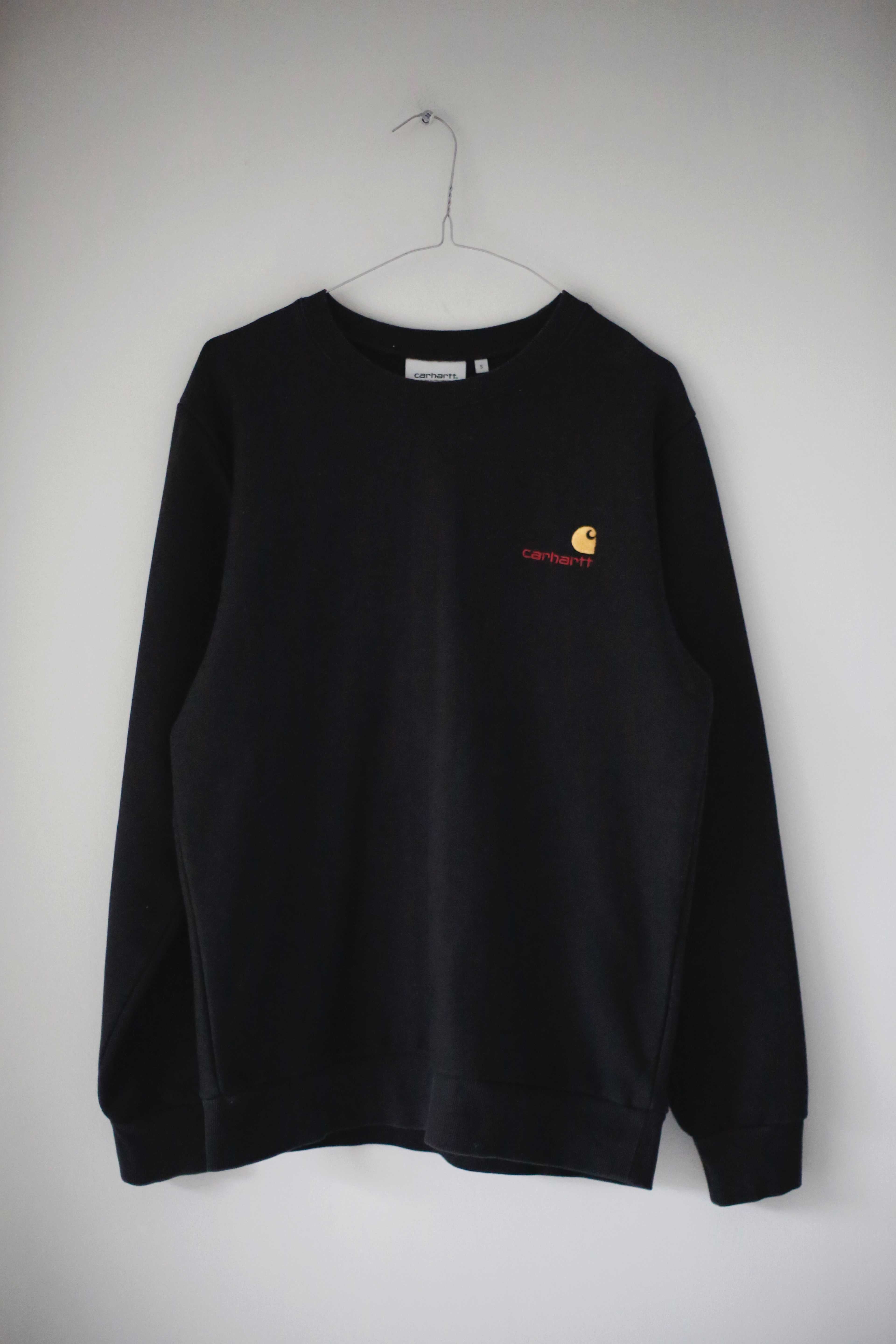 Carhartt Hoodie Pullover schwarz S basic einfarbig Sweater langarm