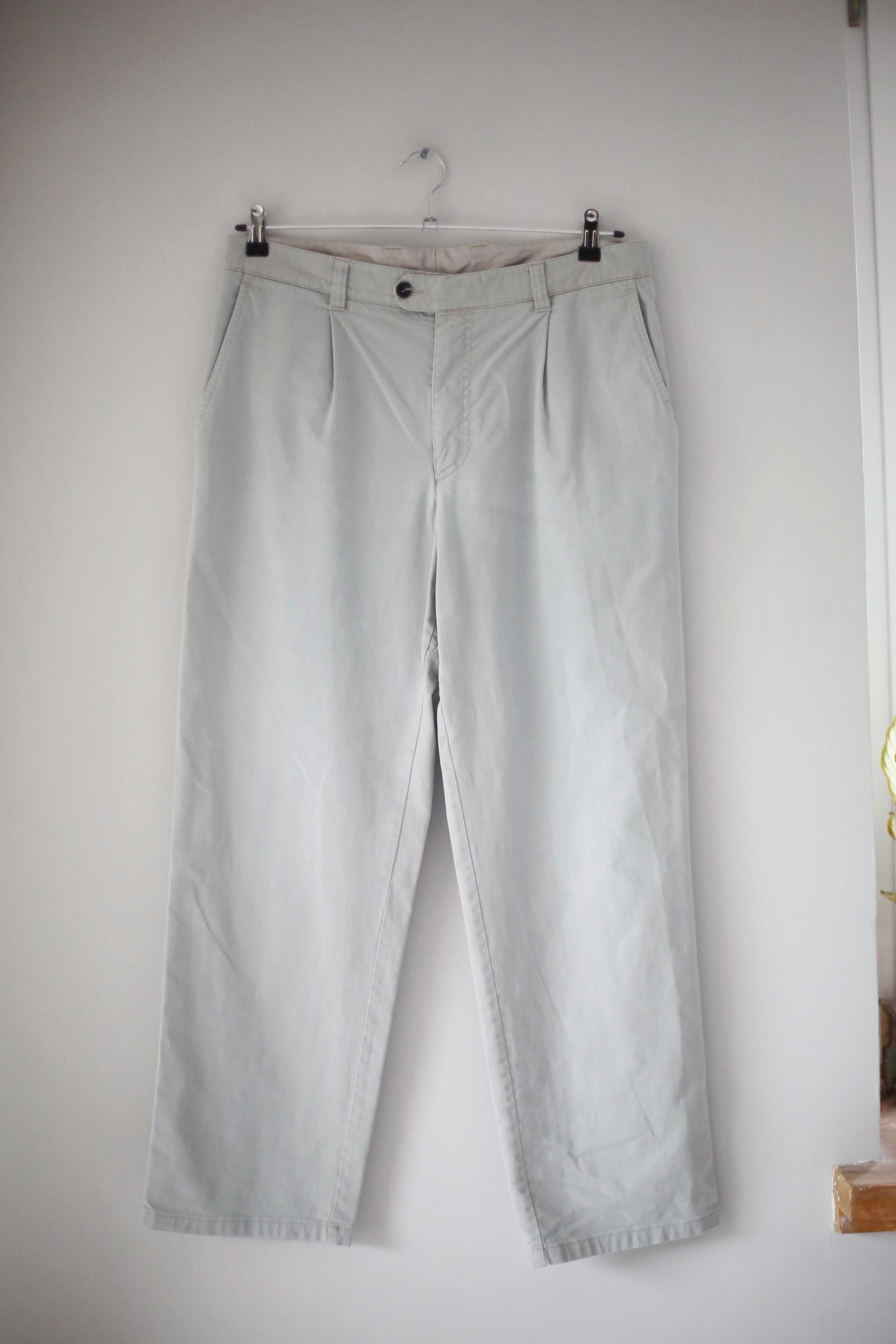 Graue Hose 40 L basic uni einfarbig Chino Stoffhose