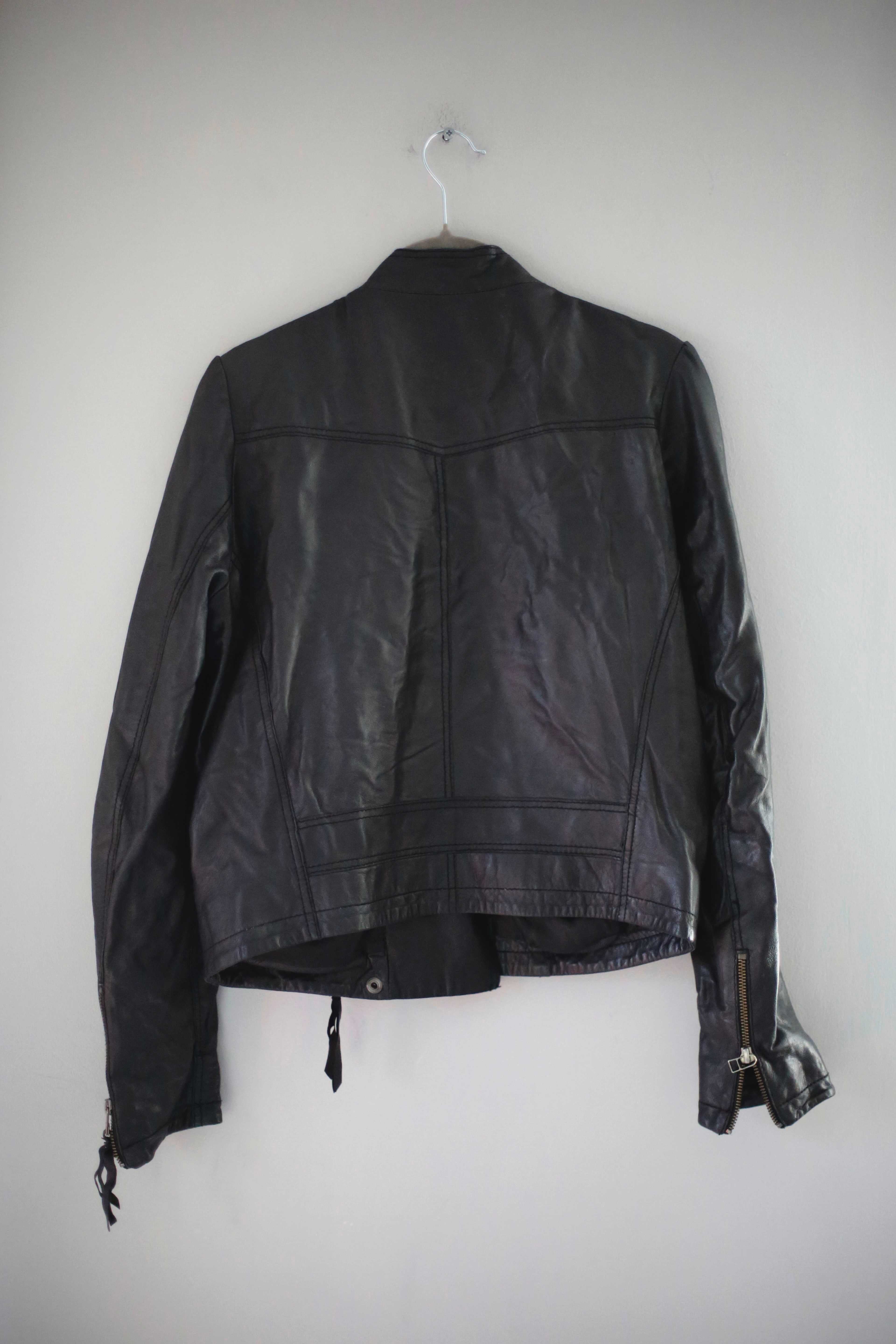 Just Female Lederjacke Schwarz basic 36 S Echtleder Bikerjacke Rockerjacke