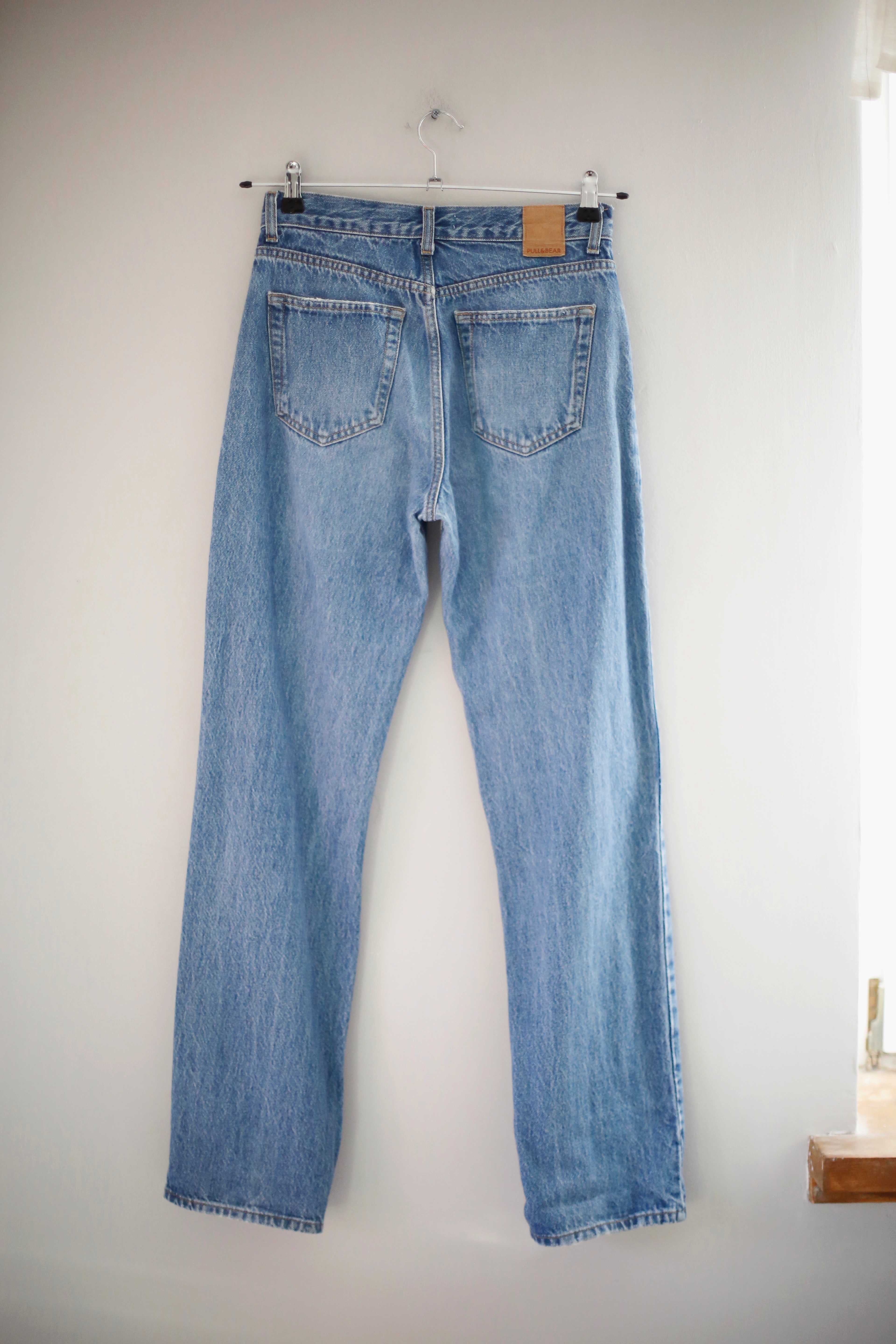 Pull & Bear Jeans Hose Blau Denim 36 S straight fit washed