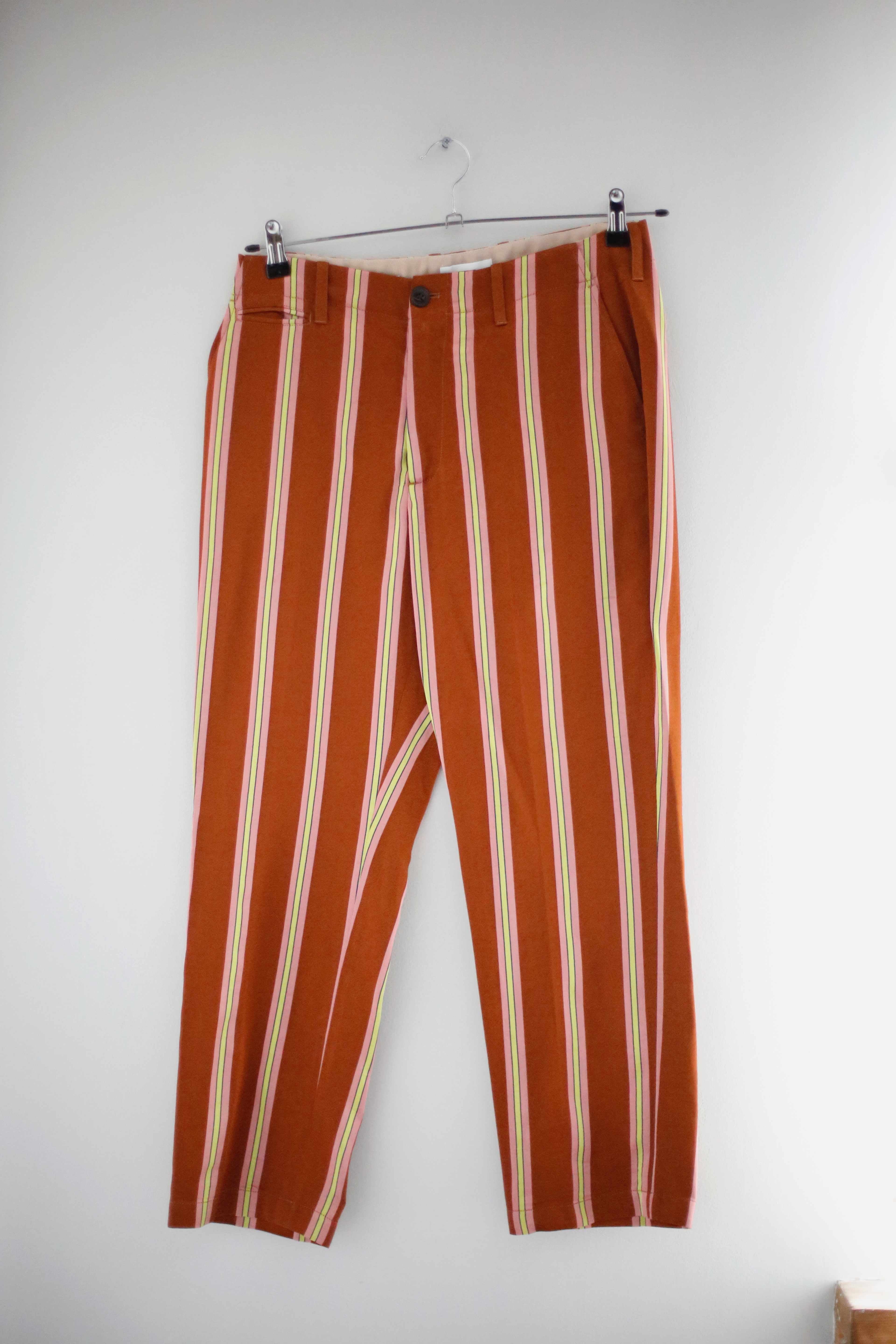 Closed Anzug Set neu 36 S gestreift braun rosa gelb Hose Blazer Jacke