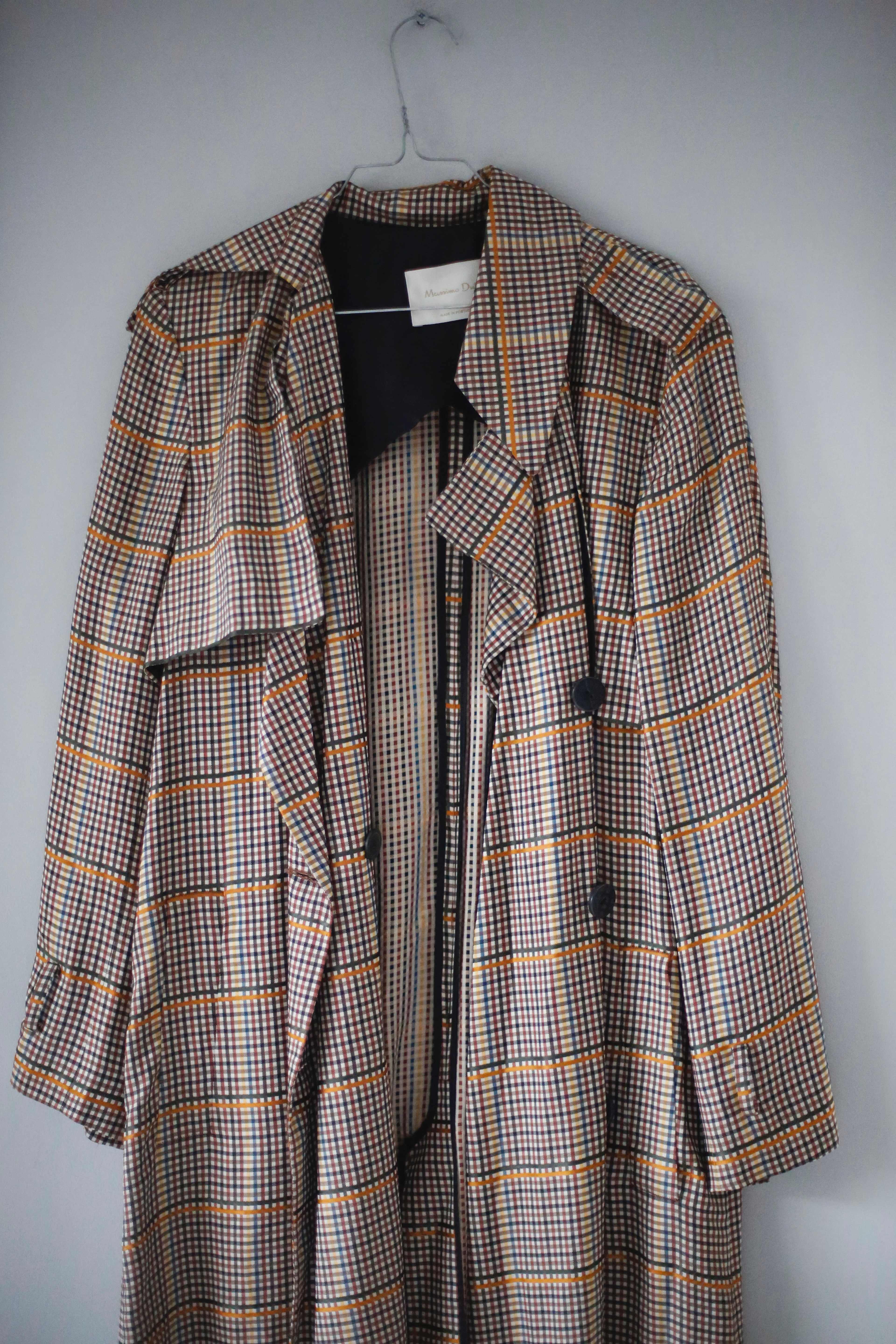 Massimo Dutti Trenchcoat Mantel kariert 38 M Jacke lang