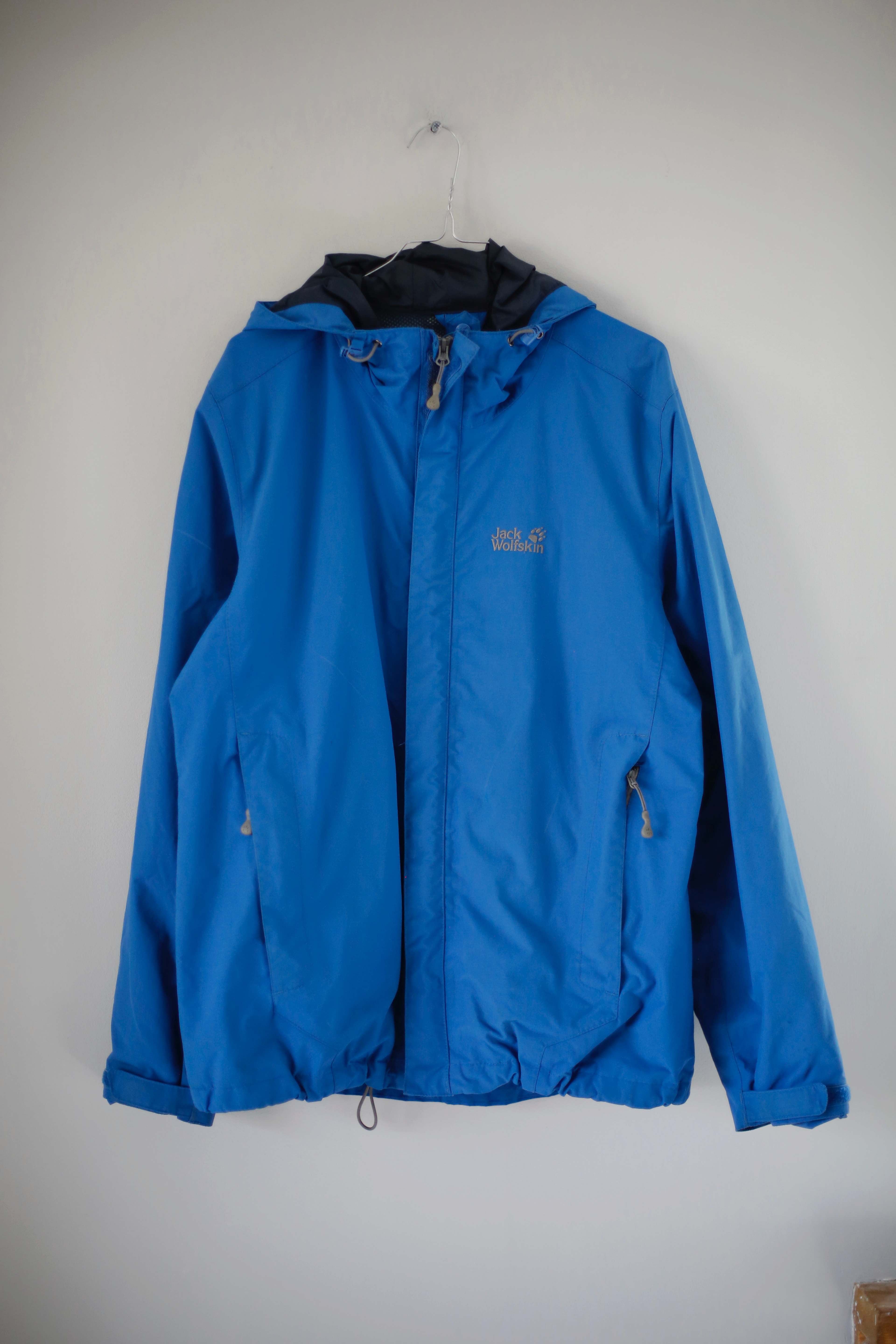 Jack Wolfskin Regenjacke blau M Texapore Funktionsjacke Dunkelblau