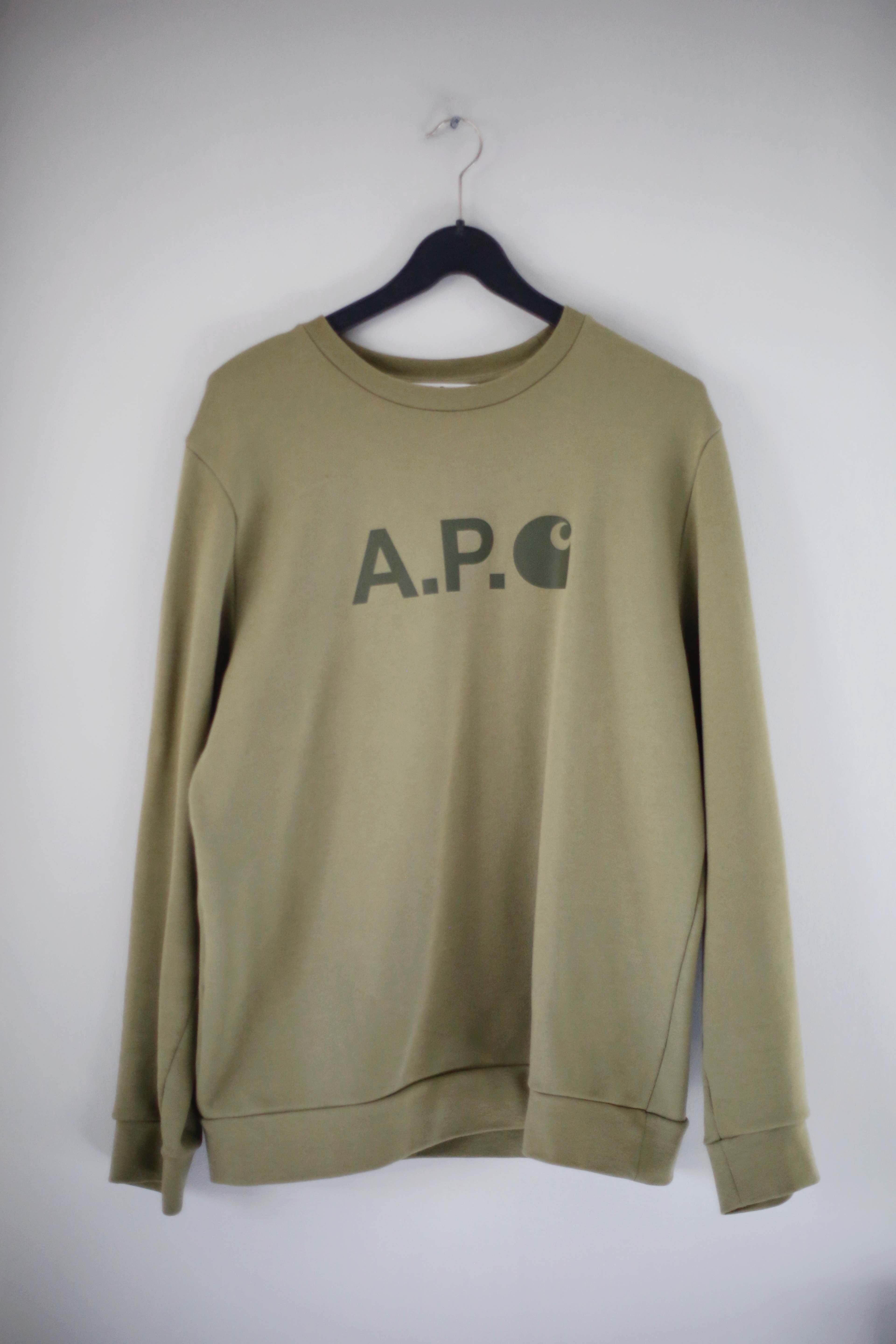A.P.C. x Carhartt Hoodie lila Khaki Sweater XL grün Pullover