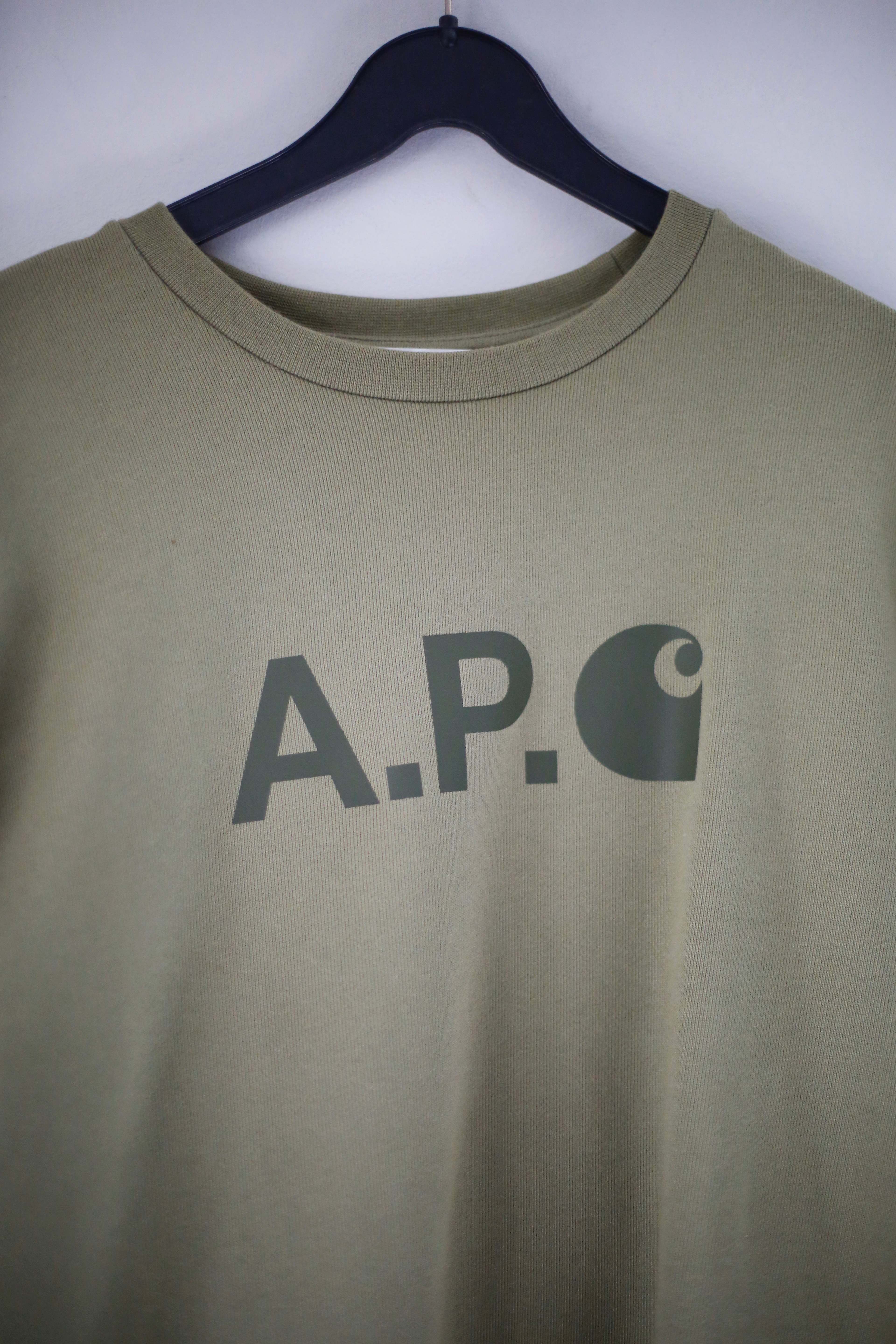 A.P.C. x Carhartt Hoodie lila Khaki Sweater XL grün Pullover