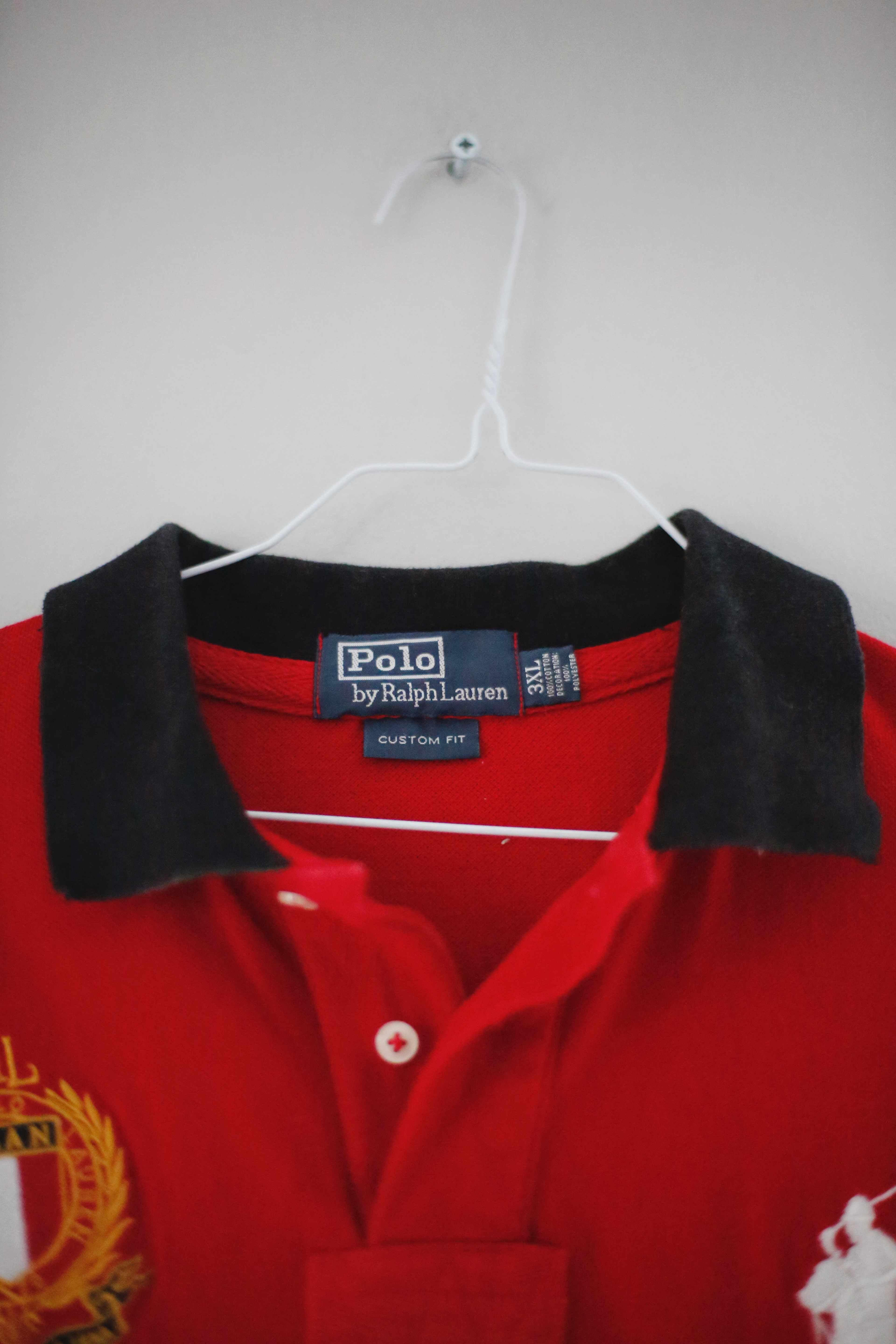 Polo Ralph Lauren Shirt Pullover 3XL XXXL Poloshirt Longsleeve Rot