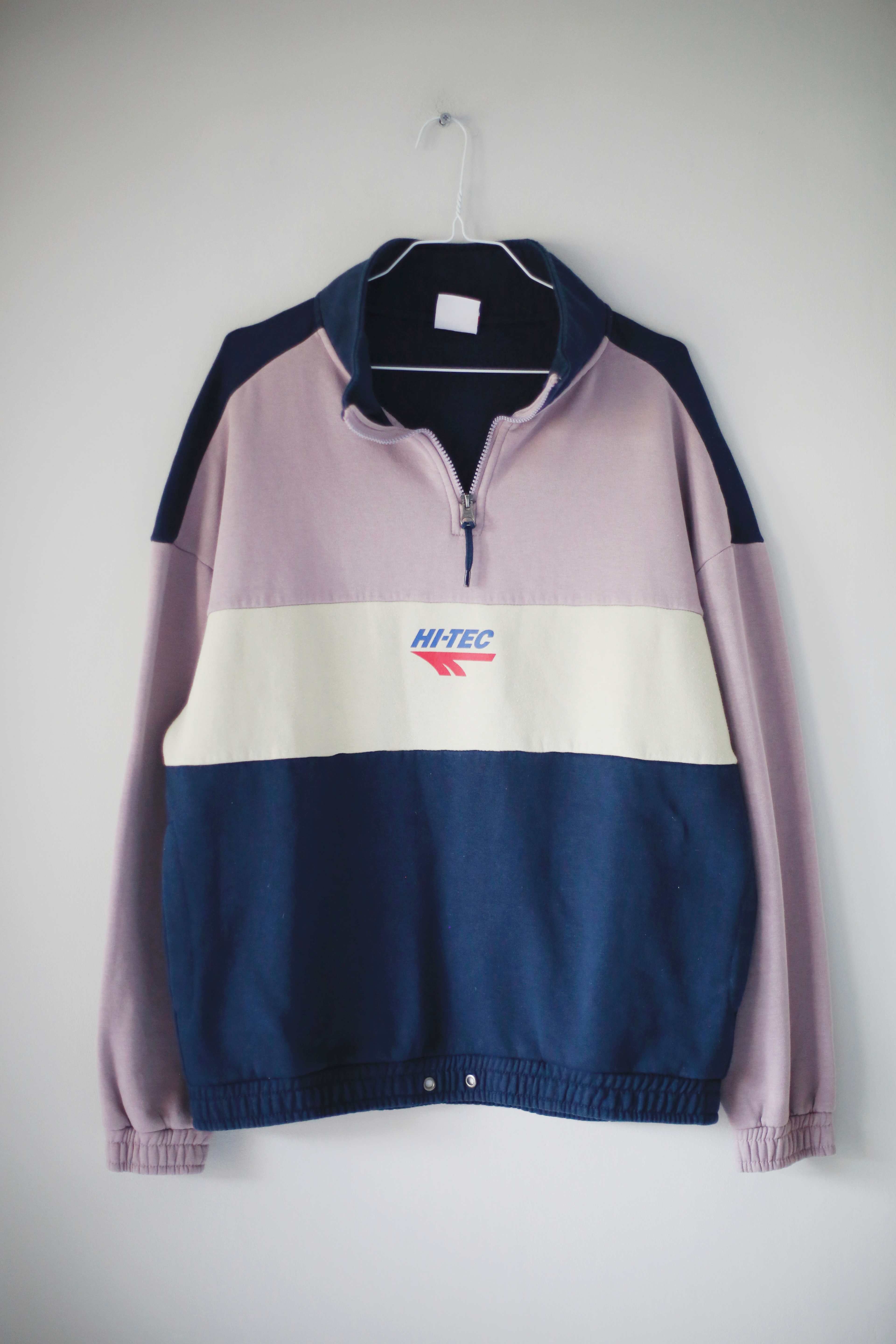 Hi-Tec Pullover Hoodie Lila Blau dunkelblau Zipper S Pastell