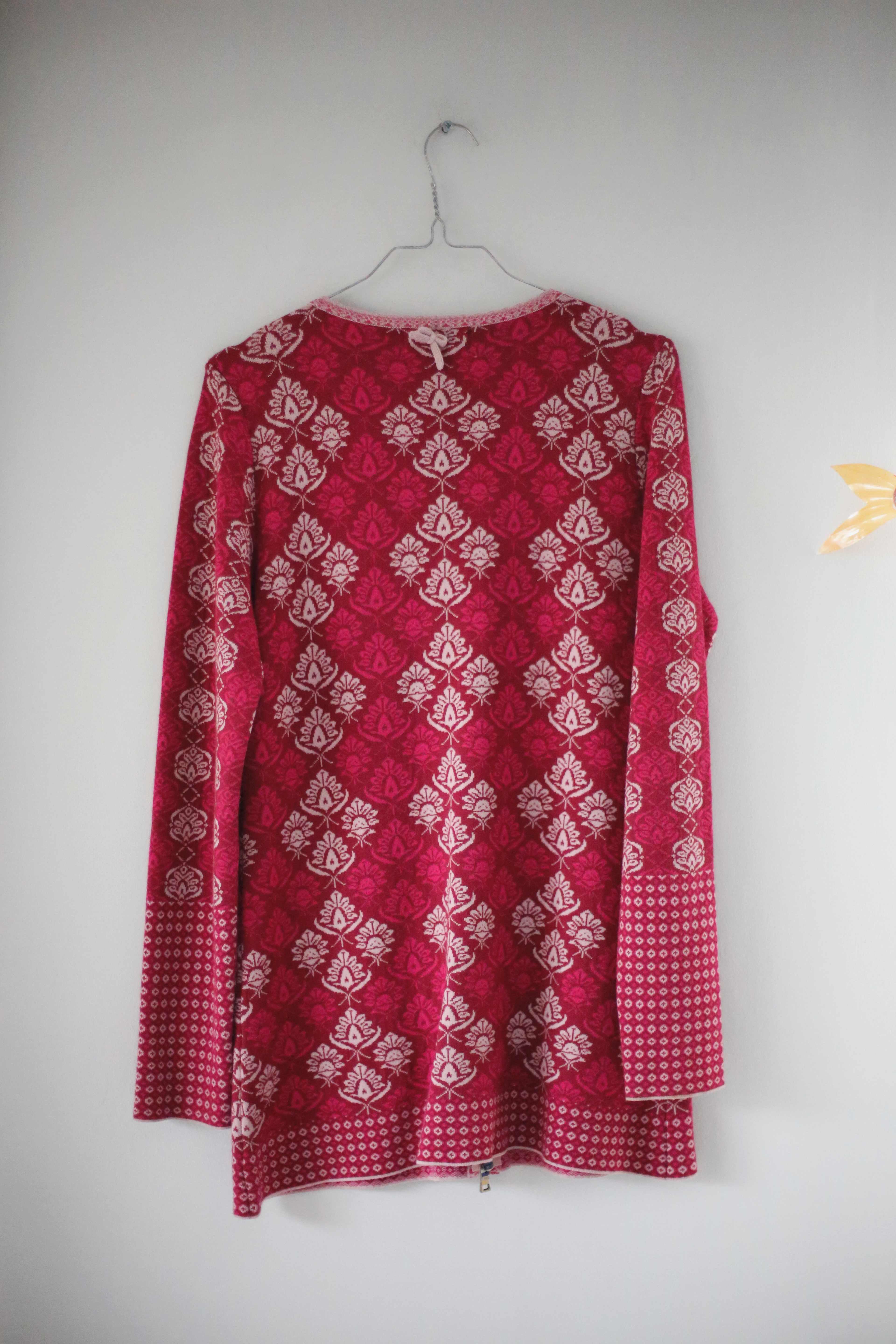 Sorgenfri Sylt Cardigan Strickjacke rosa Pink 38 M Muster knit wear
