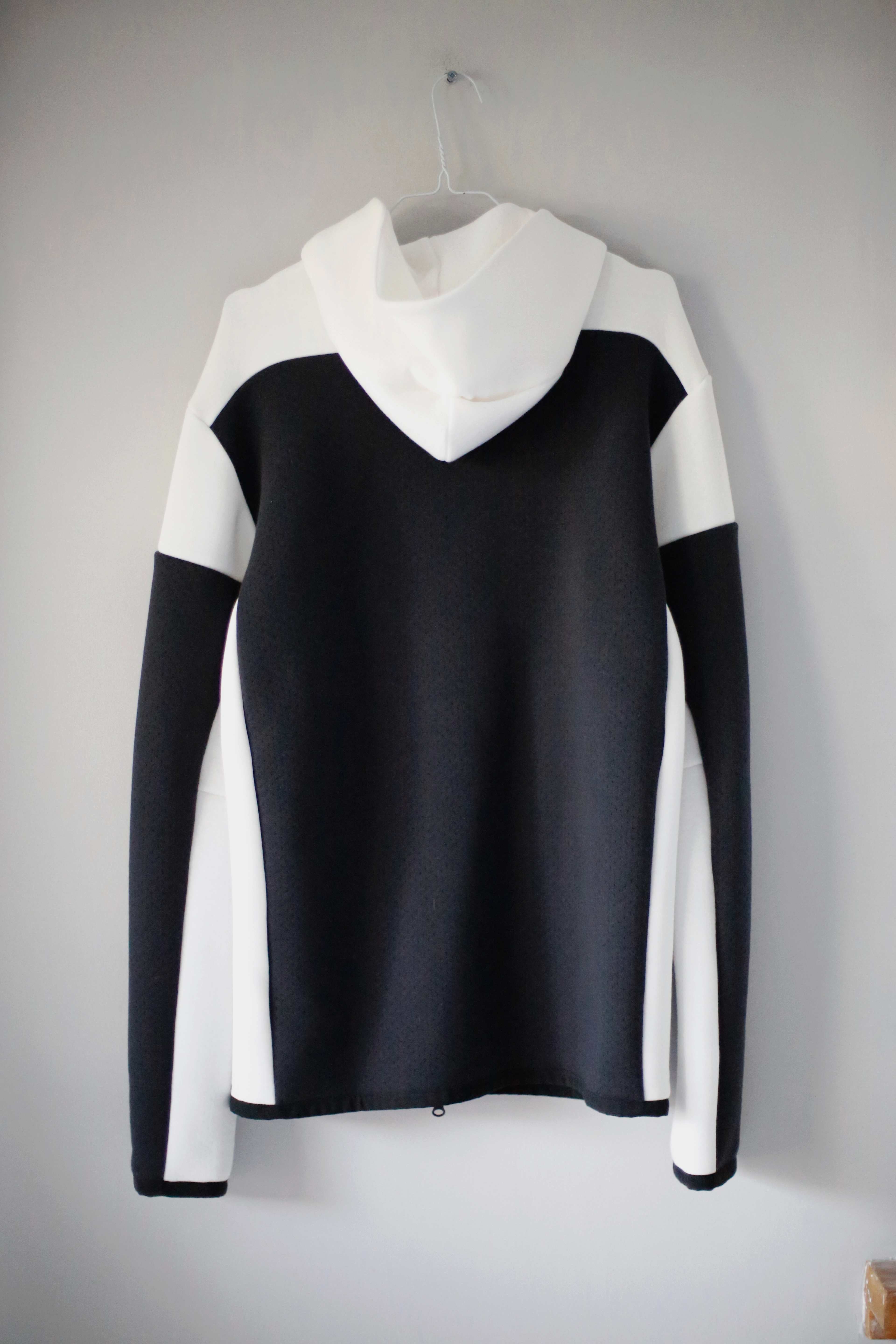 Adidas Sportjacke Schwarz weiß neu M L Trainingsjacke Zipper Kapuzenjacke