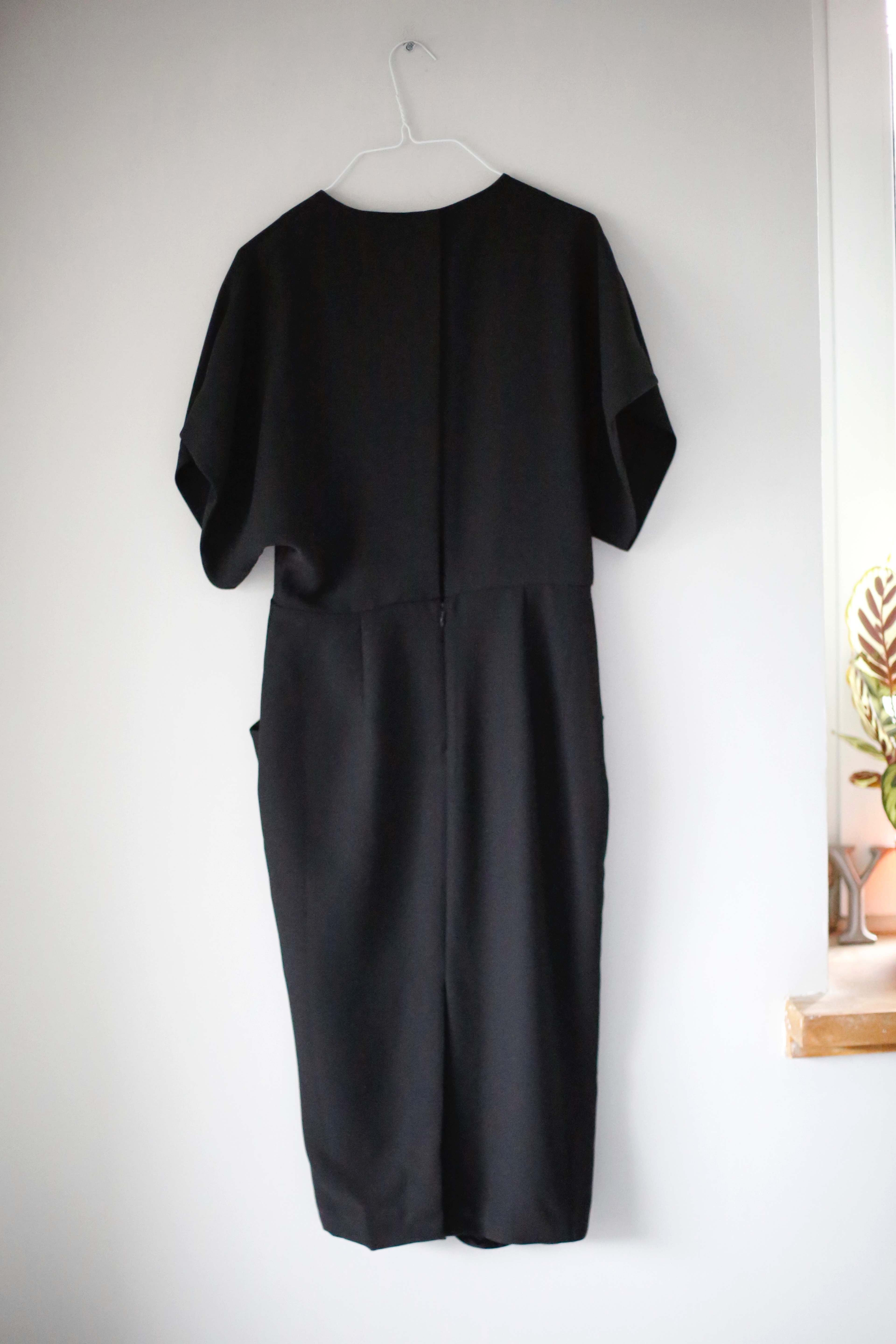 &other stories Kleid schwarz basic einfarbig 38 M Midi Midikleid Rückenausschnitt