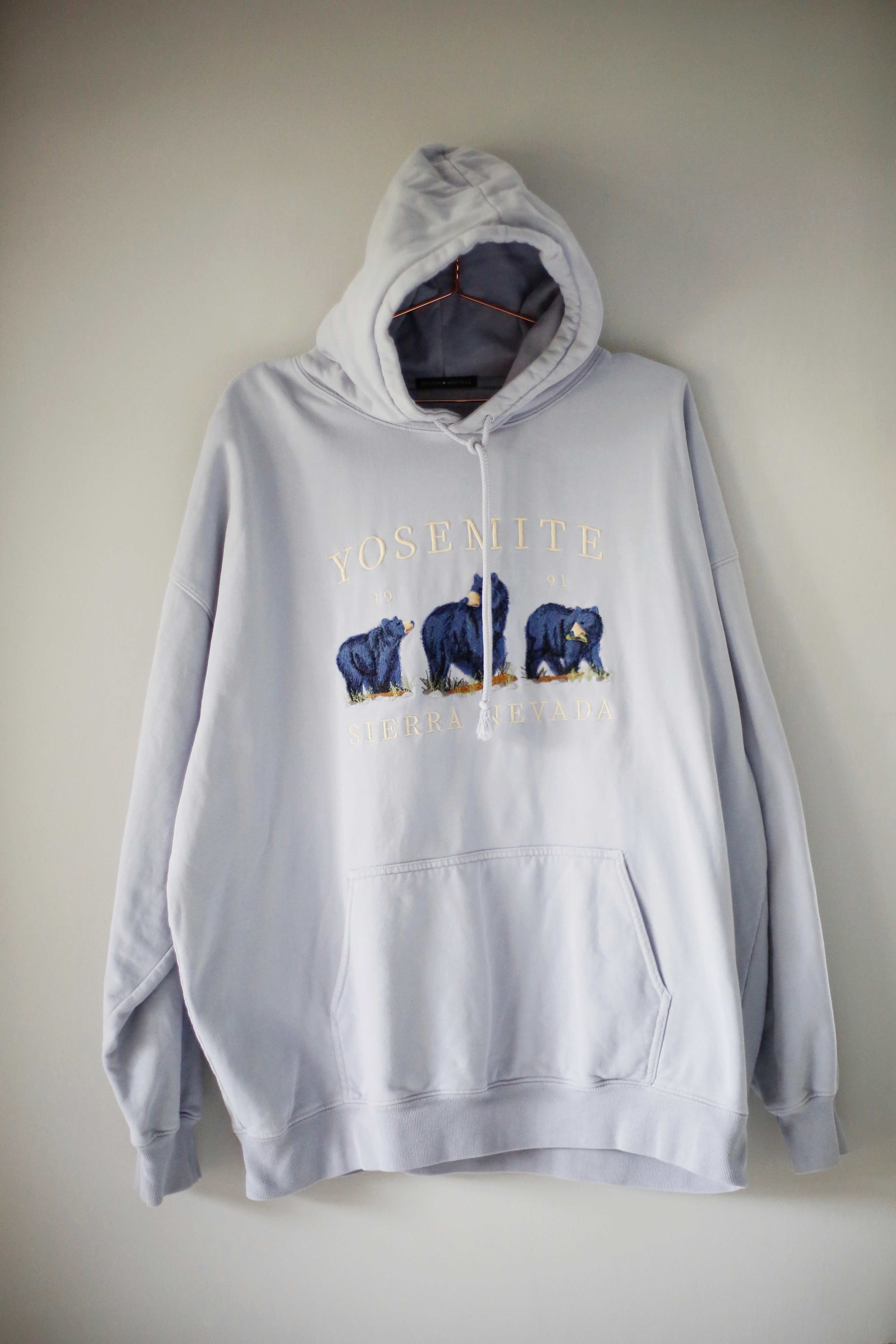 Brandy Melville Hoodie Pullover Sweater Lila Blau Kapuzenpullover
