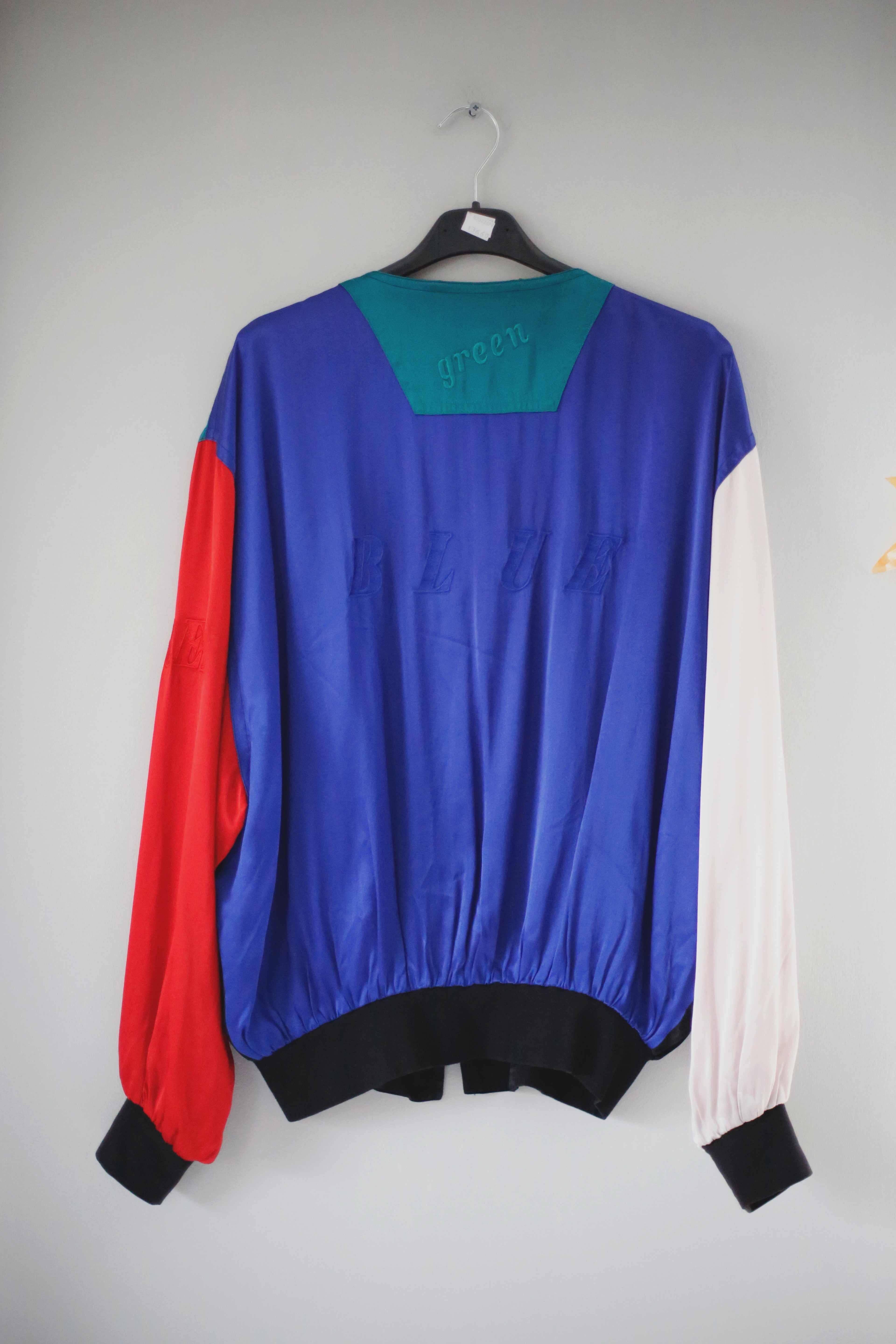 Otto Kern true Vintage Blouson Bomberjacke bunt 38 M Seide Silk Seidenjacke