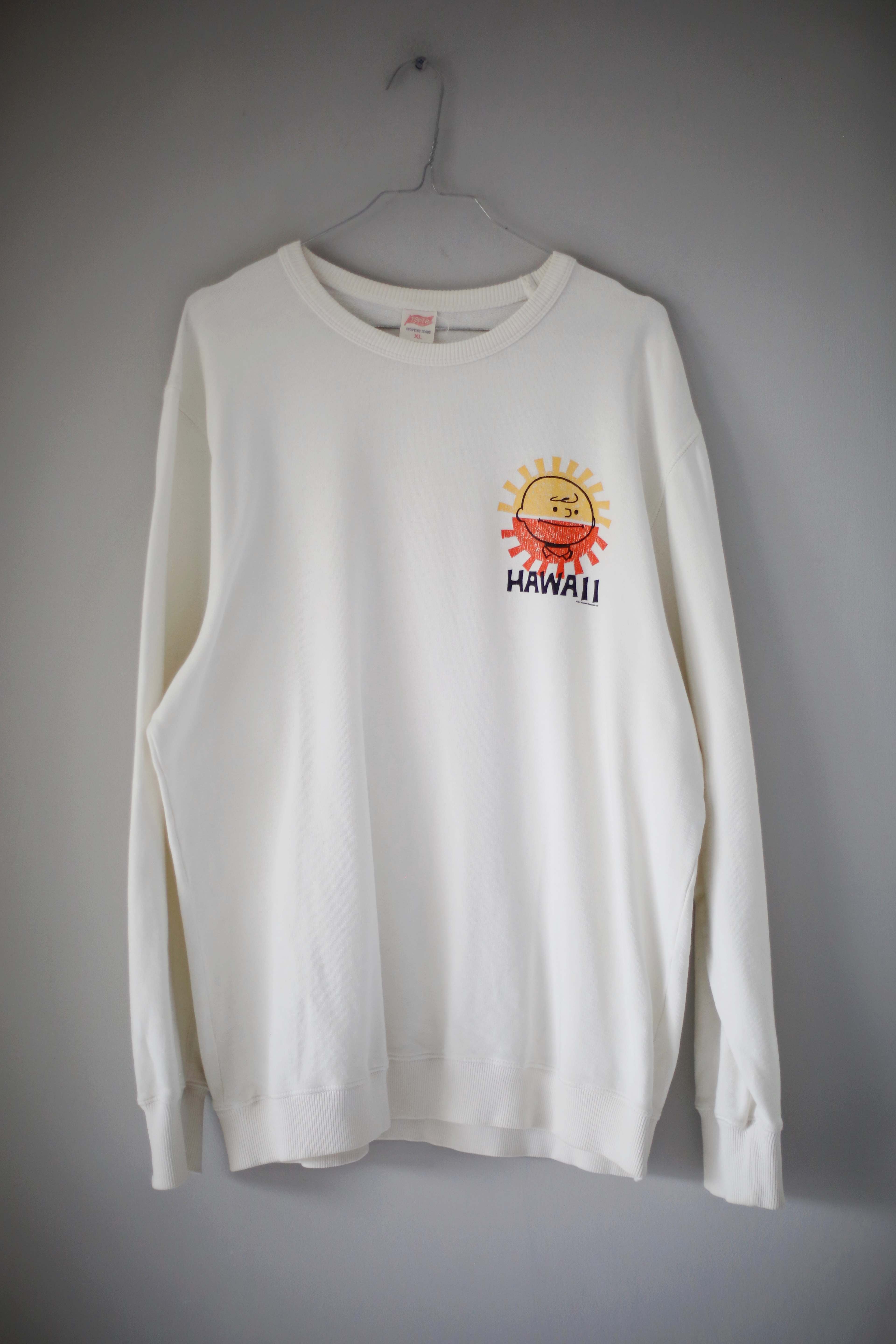 Hawaii Pullover Weiß XL Sweater Hoodie weiss einfarbig Sporting goods