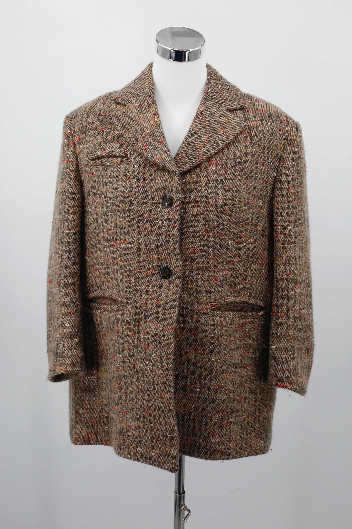 Ganni Blazer braun Wolle Wollblazer Boxy XXS/XS Manteco