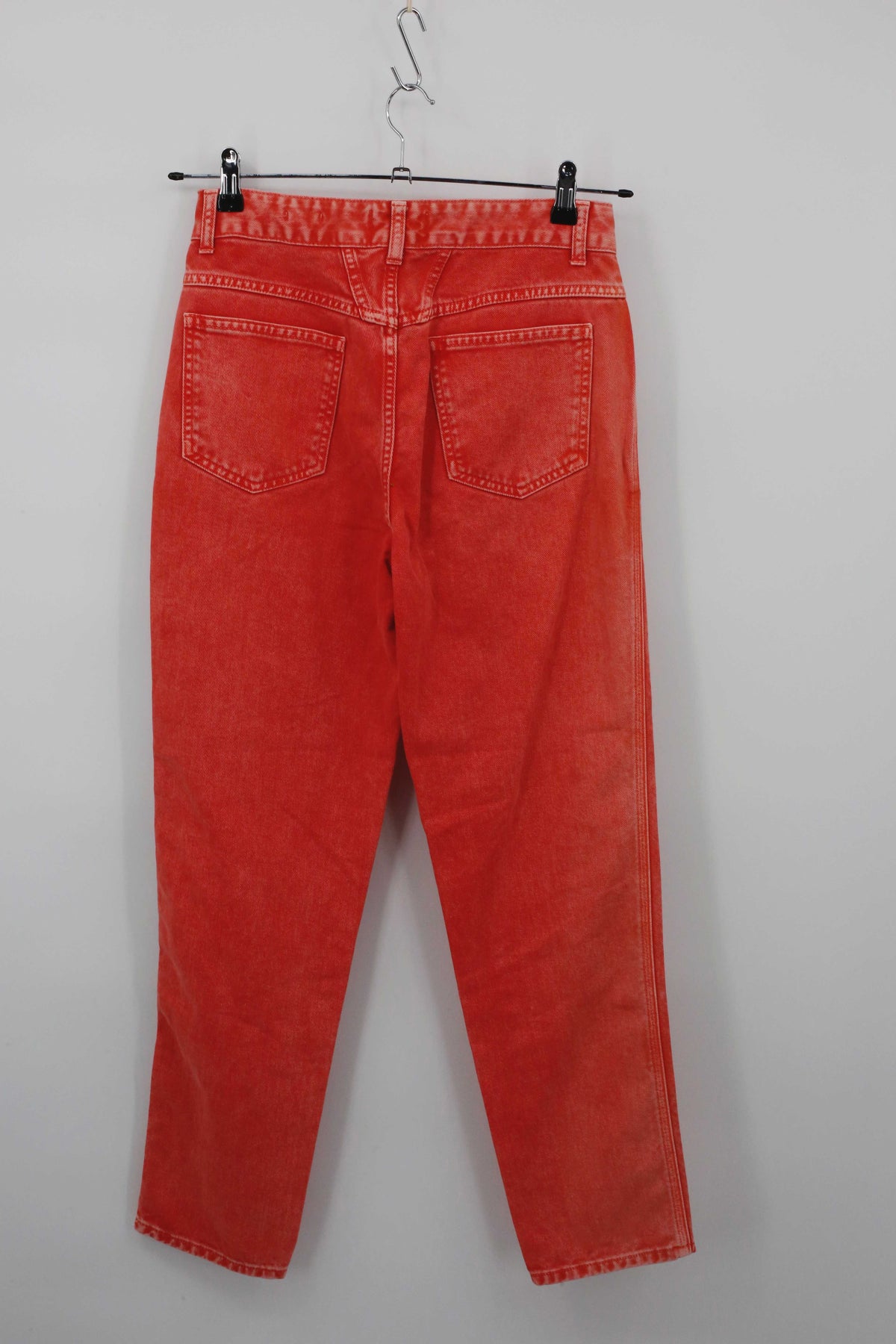 Pedal Pusher Hose 42 rot high waist Jeans slim 38 M