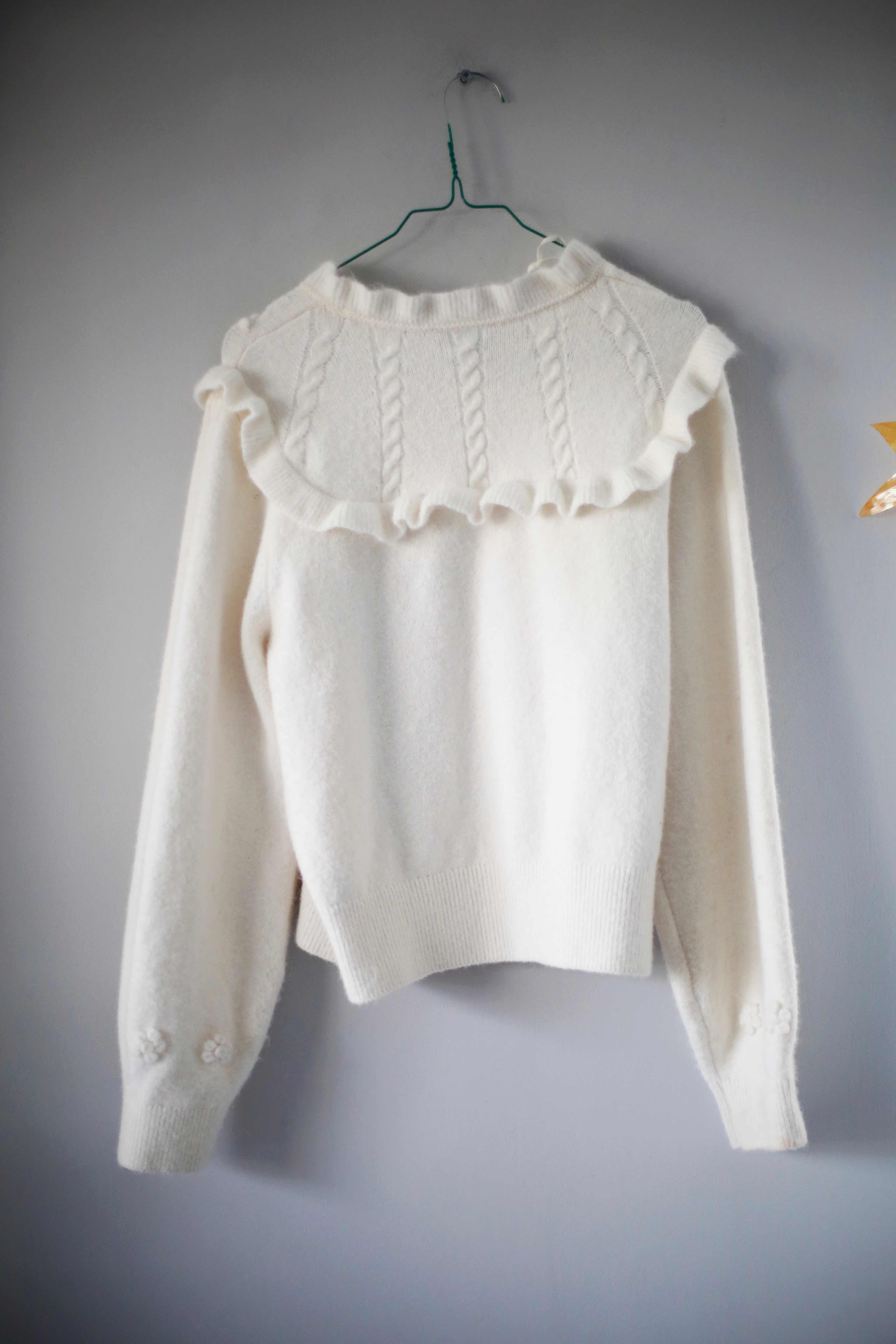 &other stories Pullover Sweater Creme Beige gestrickt Wolle 38 M Paris Atelier