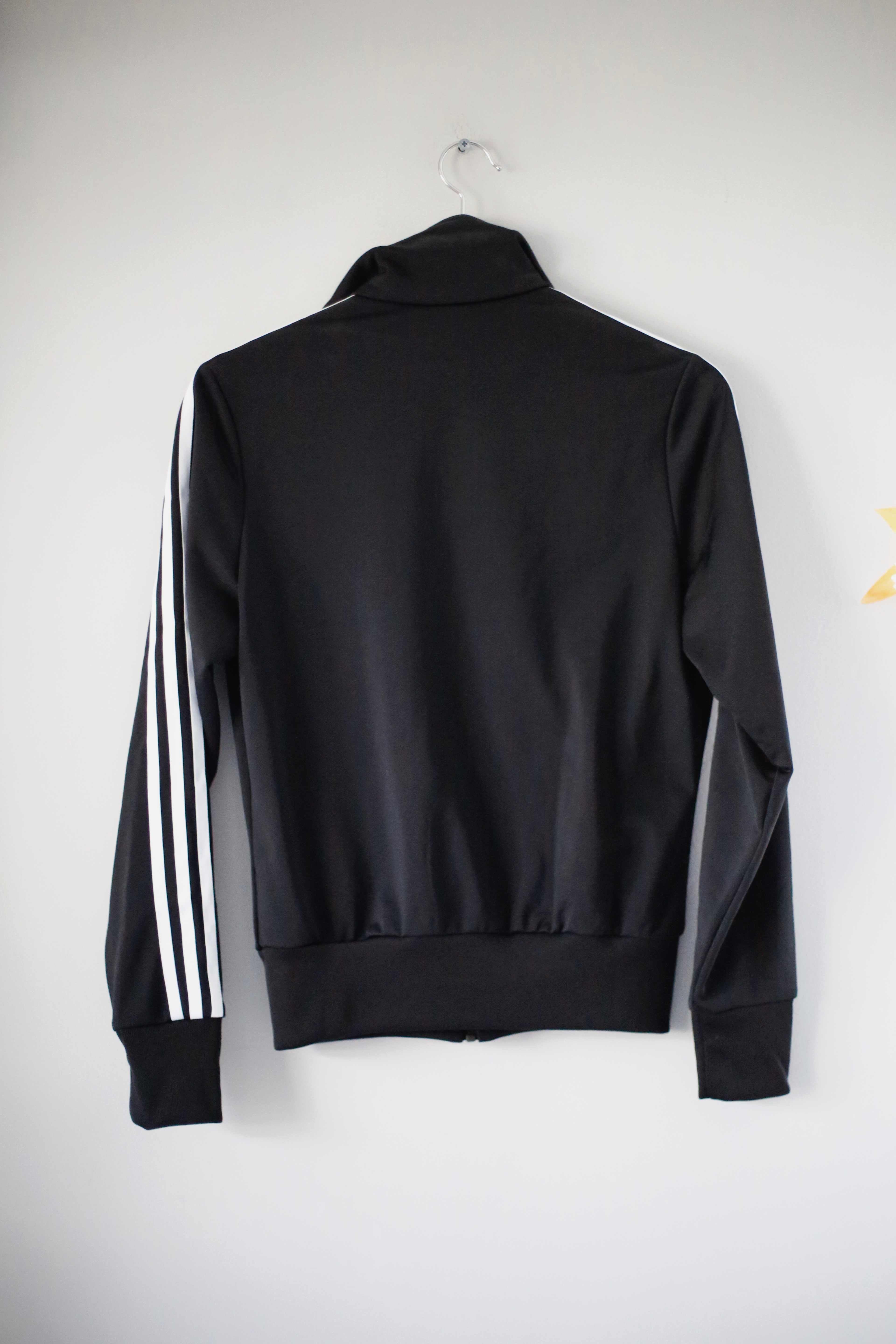 Adidas Jacke Sportjacke Trainingsjacke 34 XS S schwarz weiß