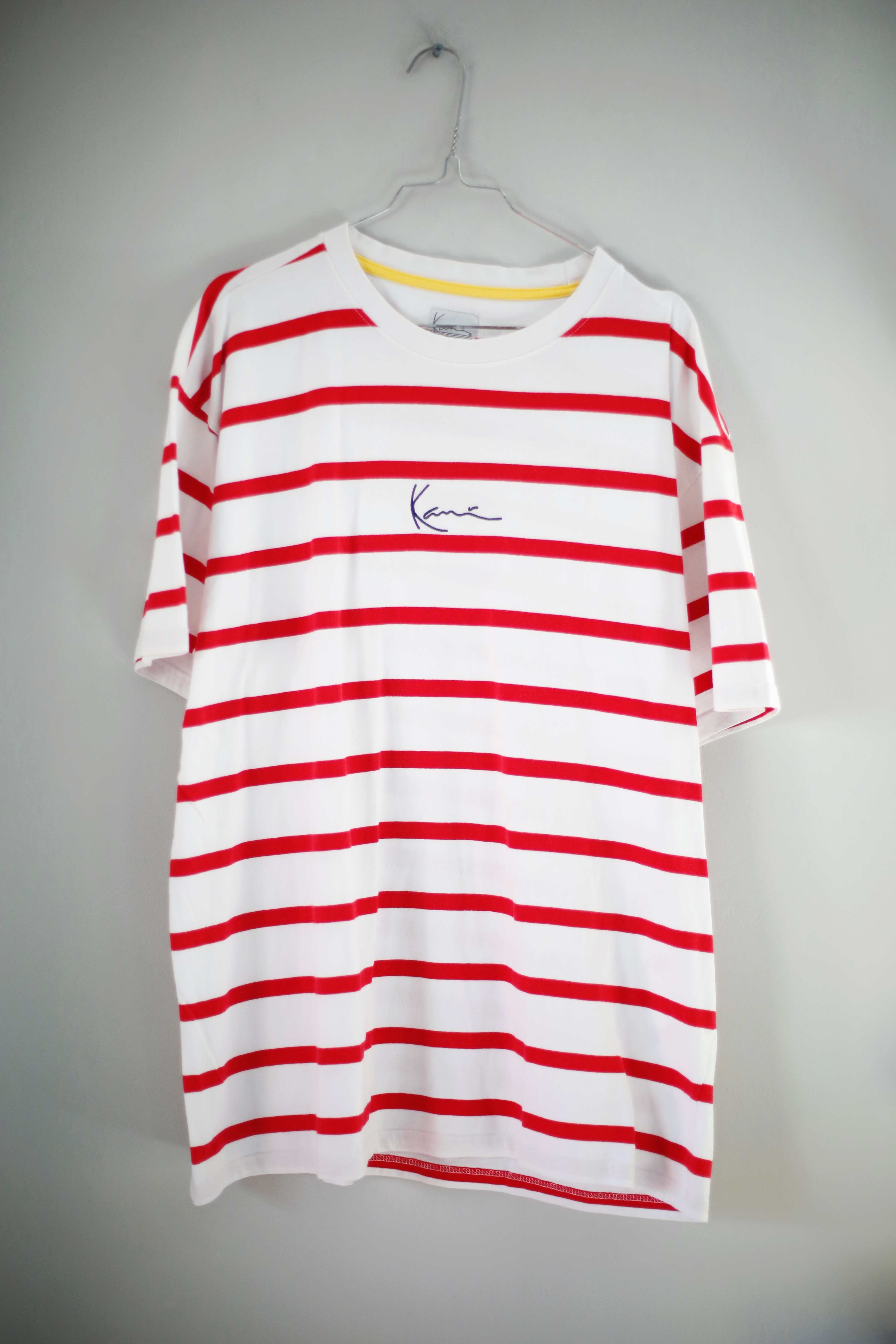 Kane Shirt rot weiß gestreift Streifenshirt L T-Shirt Oberteil