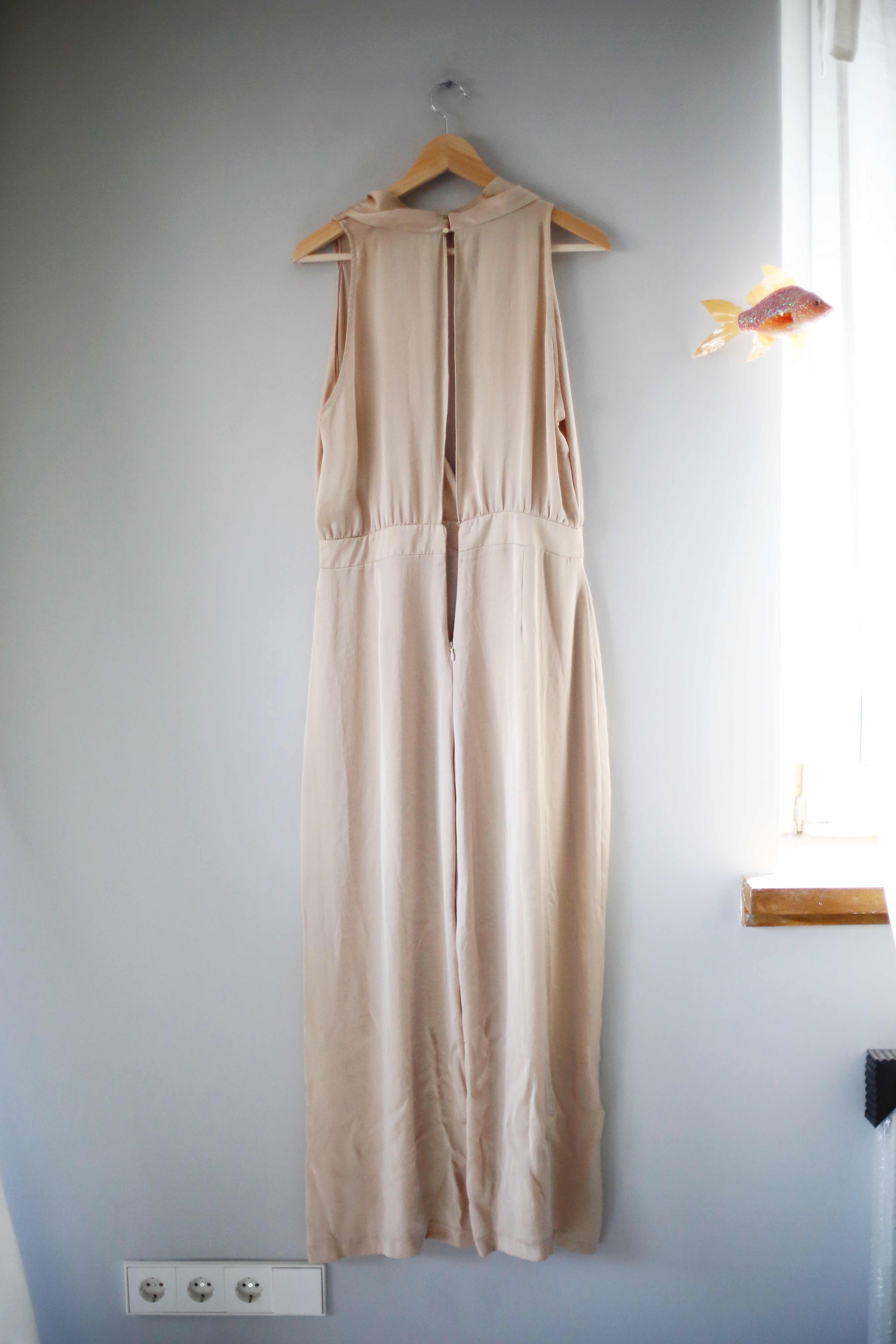 Zara Anzug Creme Beige 40 L Einteiler Overall Hosenanzug