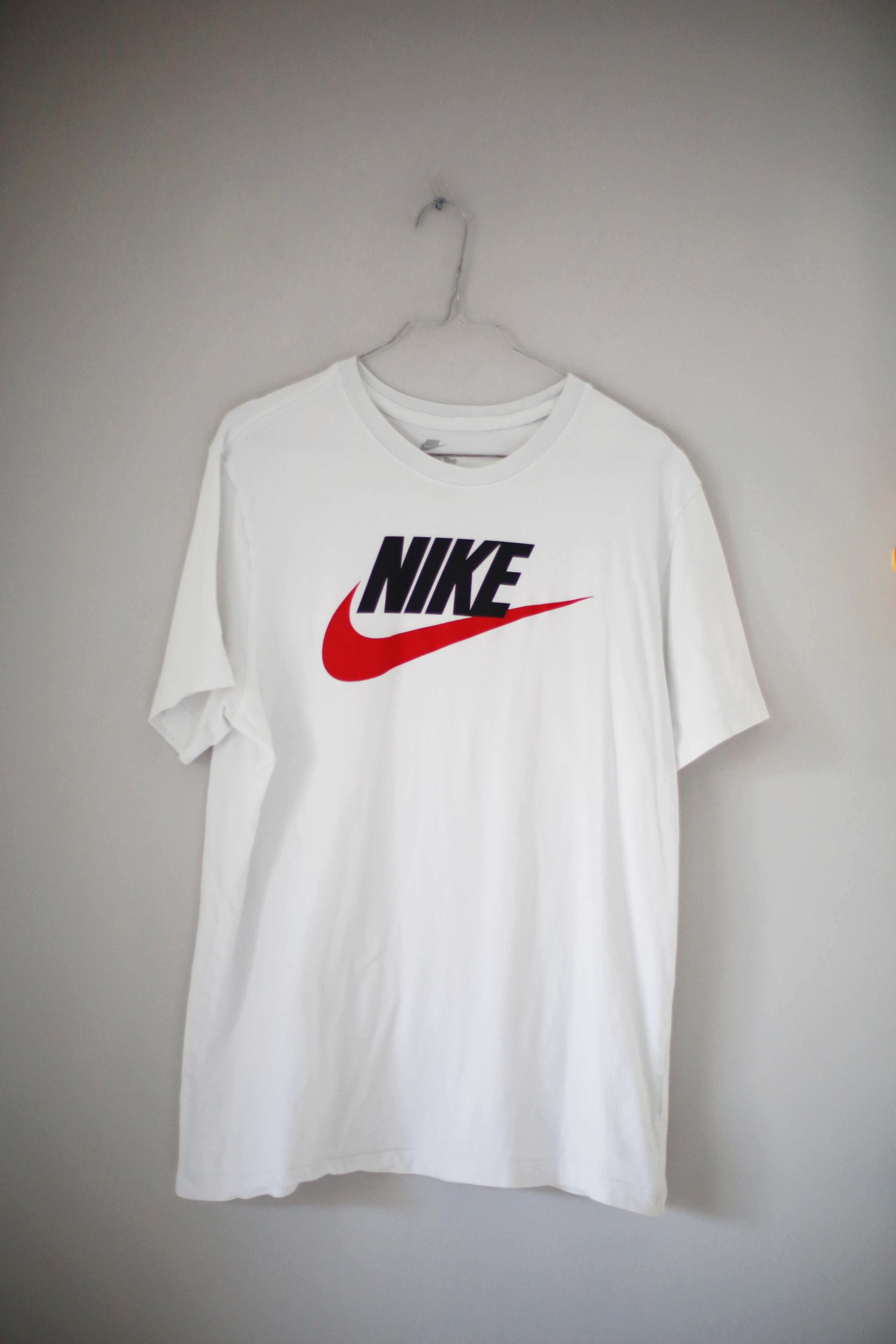 Nike Shirt T-Shirt weiss bedruckt L basic einfarbig