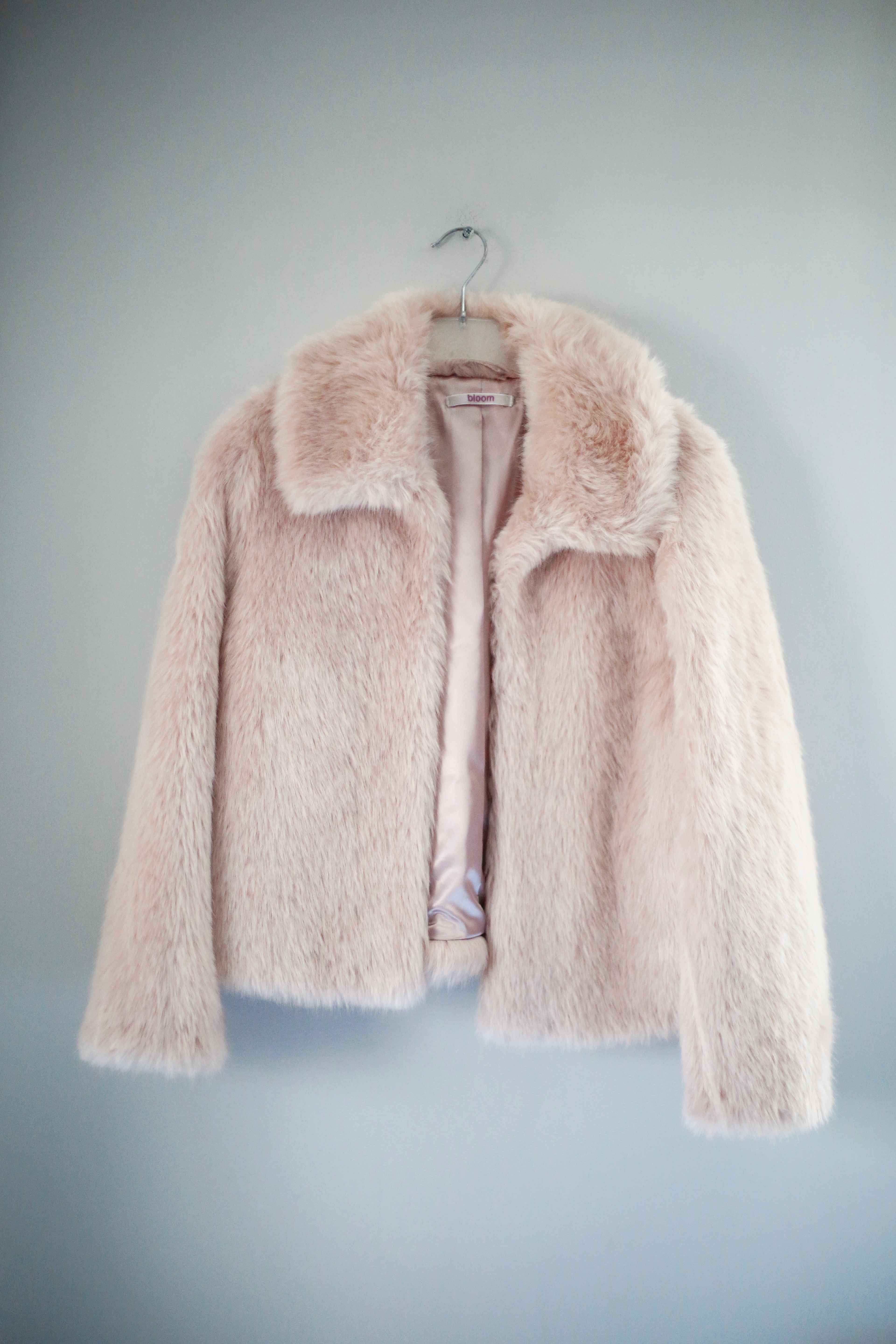 Bloom Jacke Rosa Kunstfelljacke Felljacke rose 38 M Kurzjacke Caban