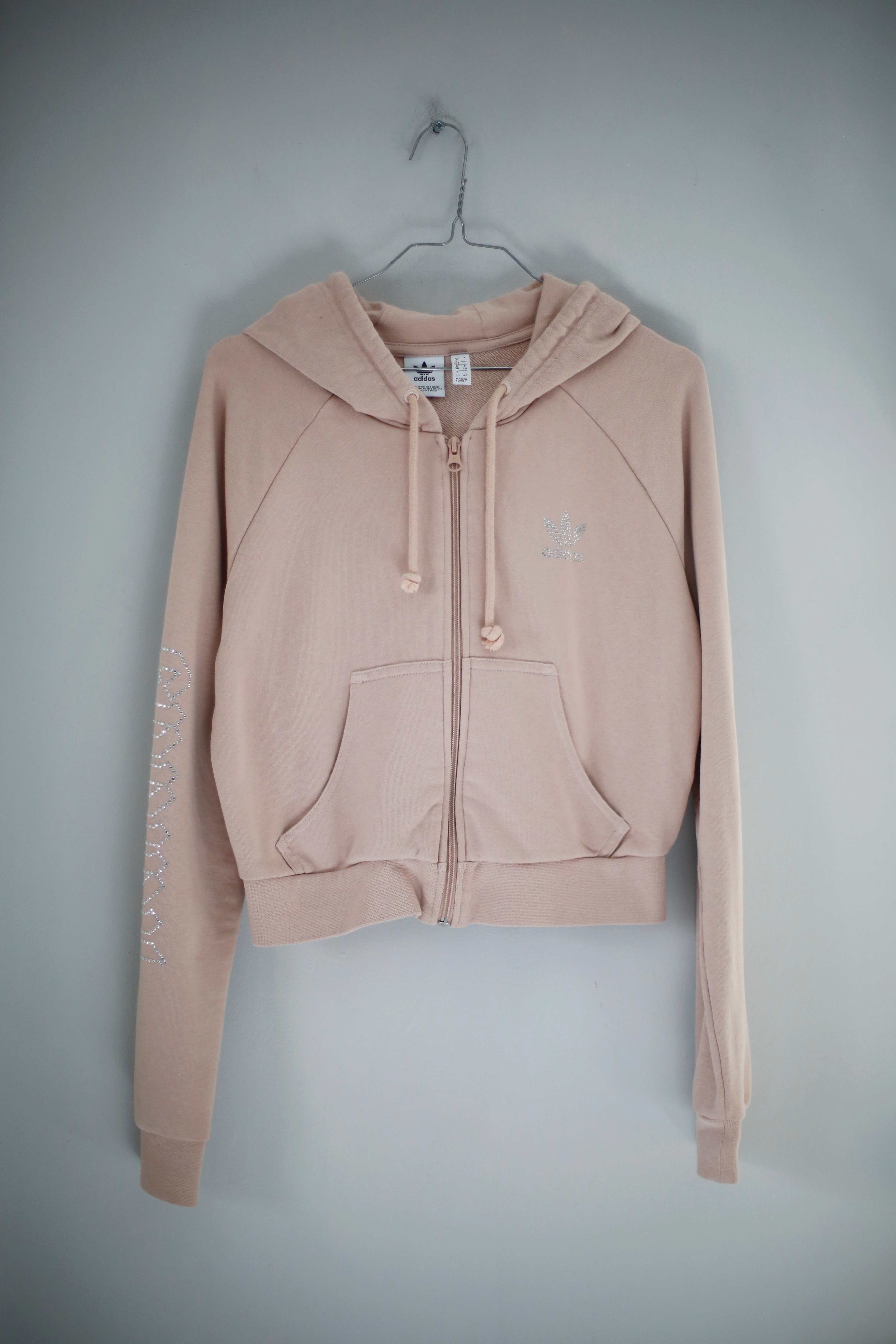 Adidas Jacke Sweater Cardigan Hoodie Creme Beige 38 M