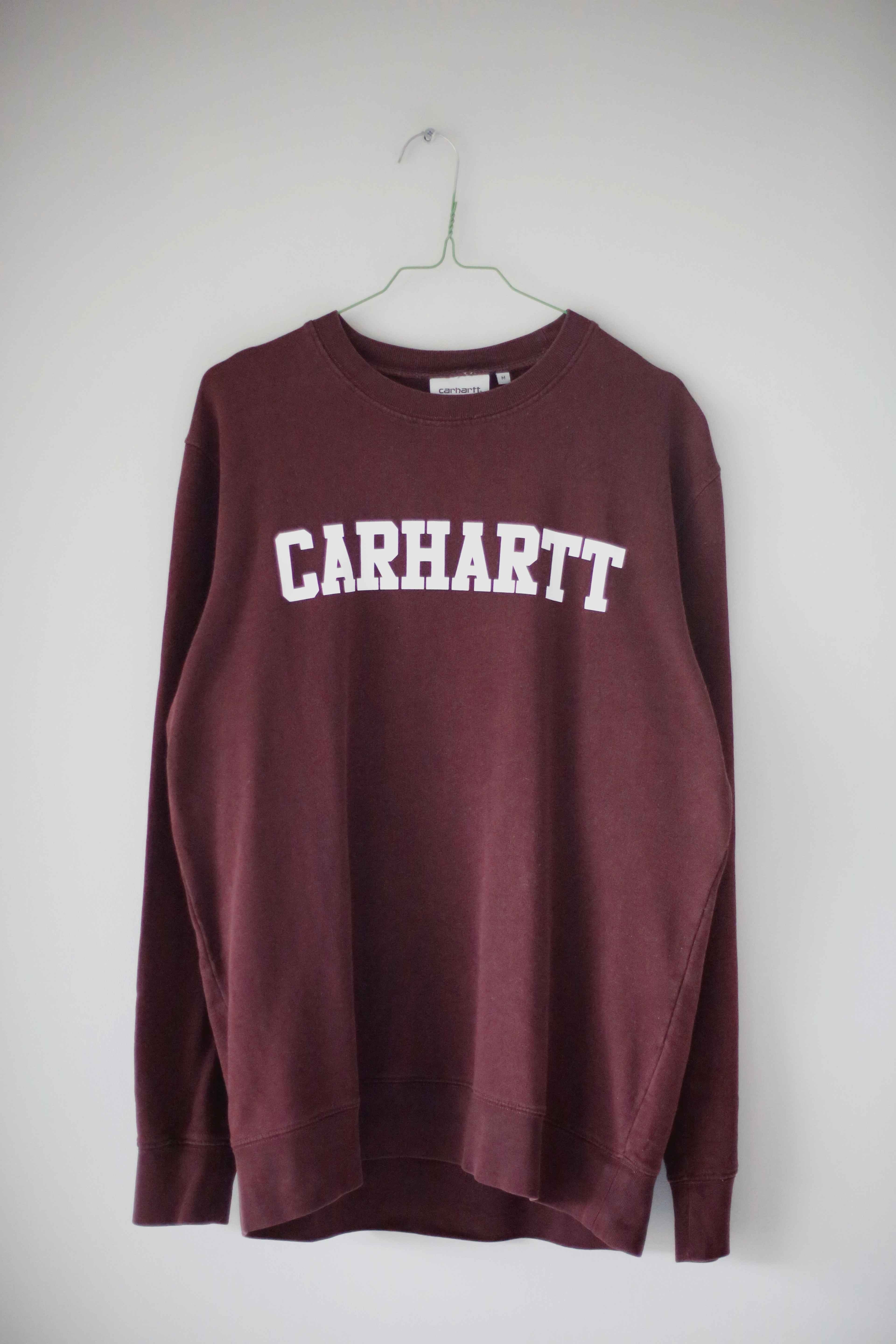 Carhartt Hoodie Sweater M Weinrot Bordeaux einfarbig langarm