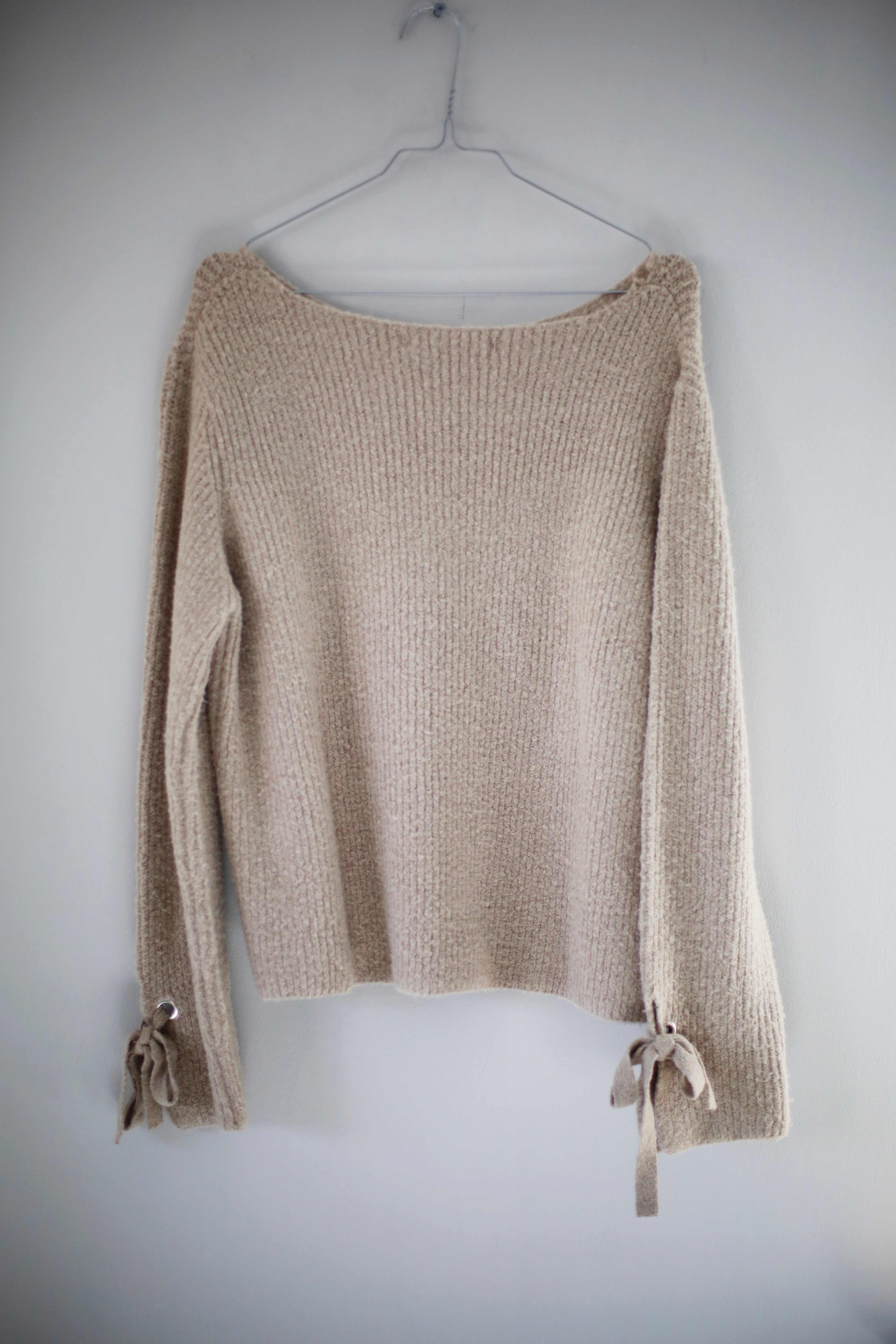 Mango Pullover Sweater Beige Creme gestrickt 38 M Strickpullover