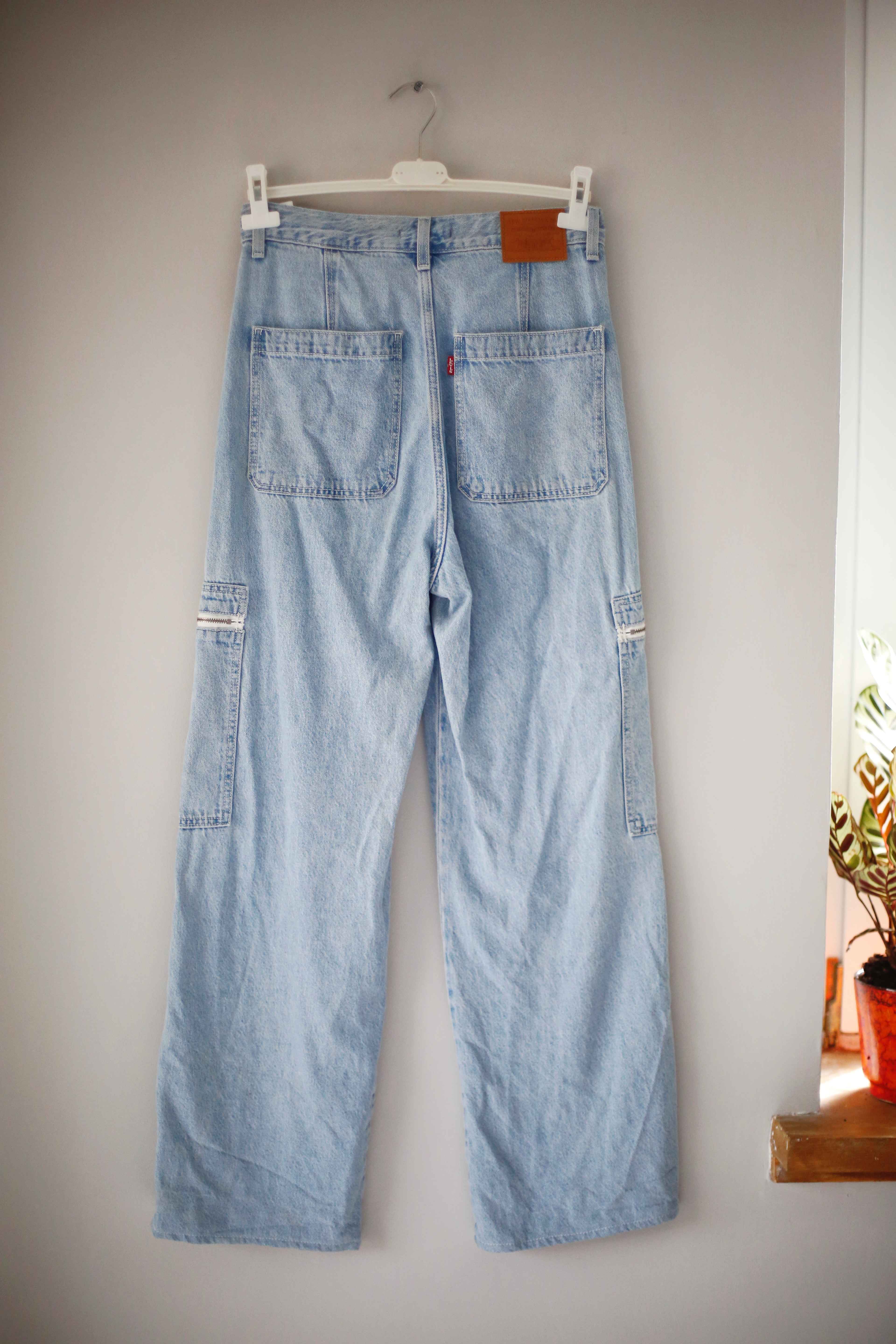 Levis 27 High Loose Jeans denim blau wide leg hellblau 38 M denim Hose