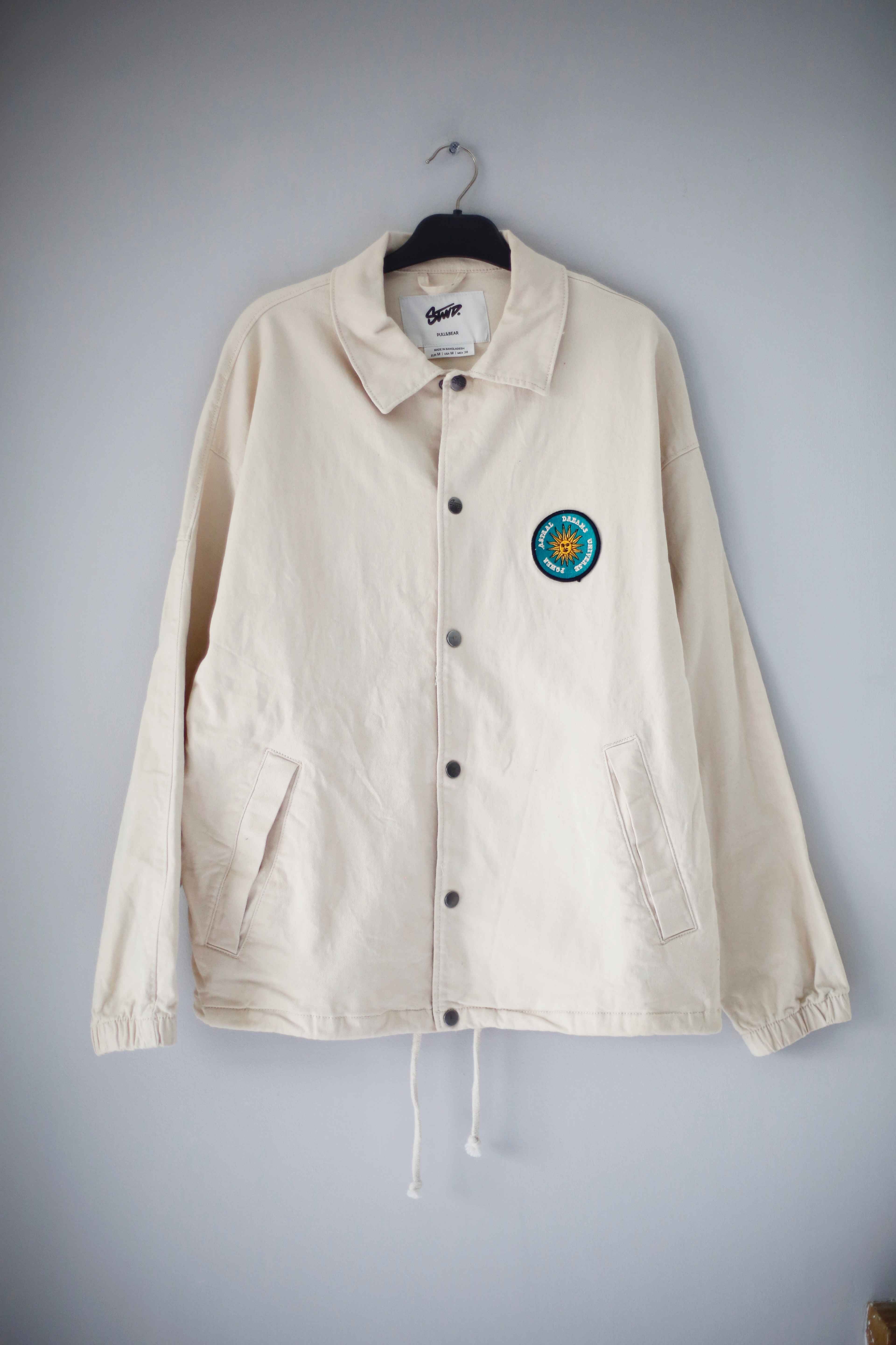 Pull & Bear Jacke Creme Beige STWD. M Übergangsjacke Caban