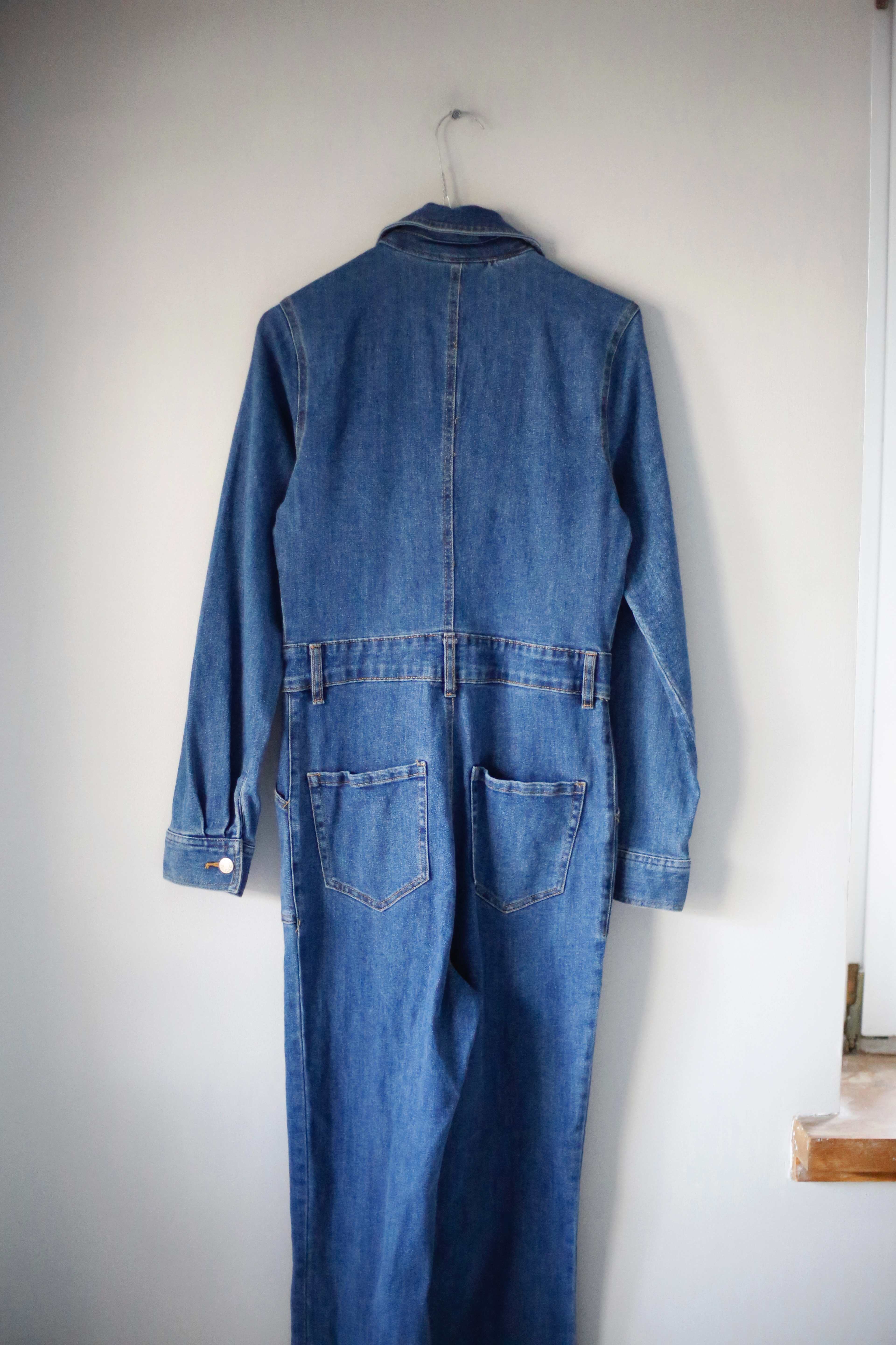 Amisu Anzug Einteiler Overall Jeansoverall Neu 38 M 70s Denimlook