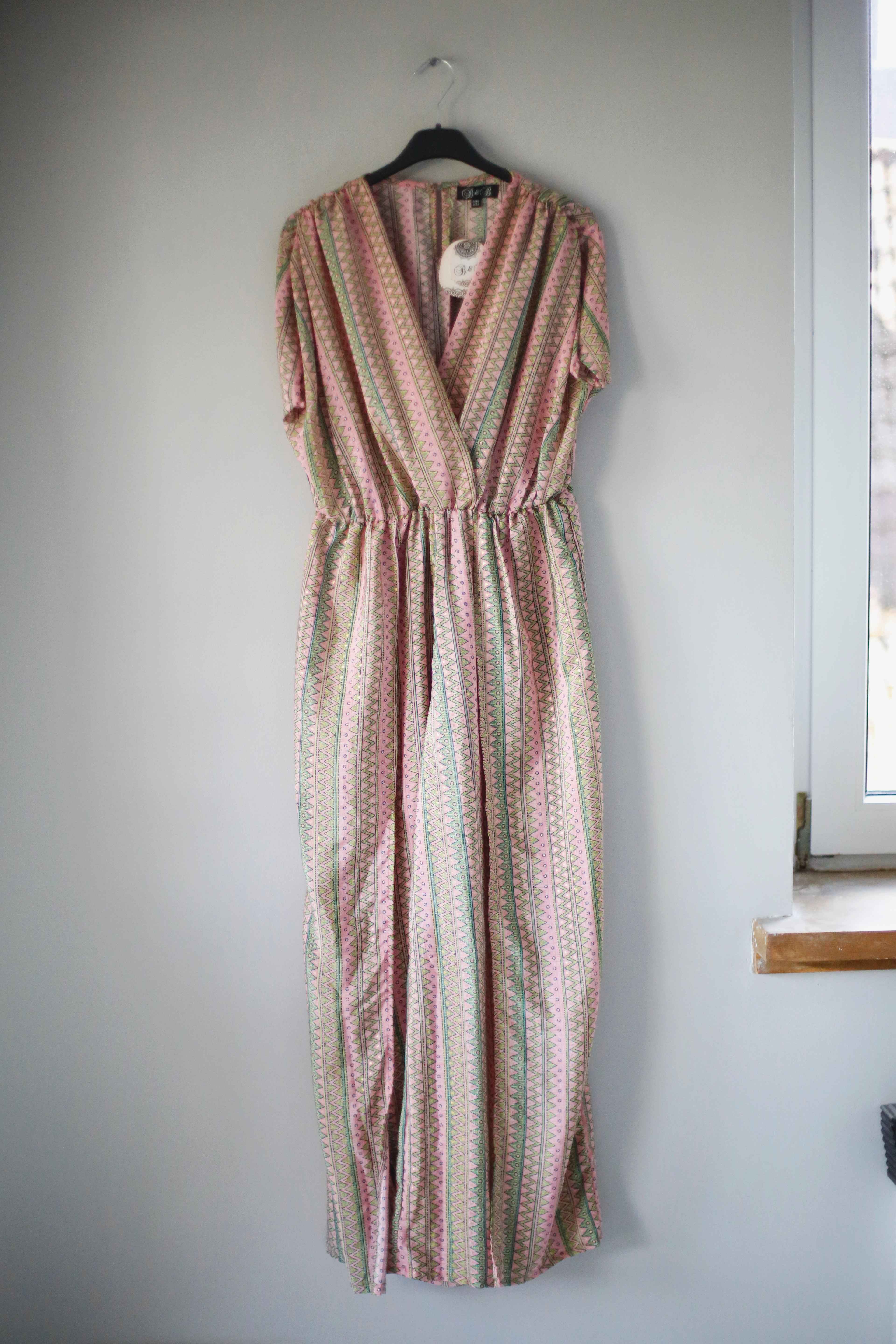 B&B Overall Anzug M L free size rosa grün Anzug Overall Einteiler